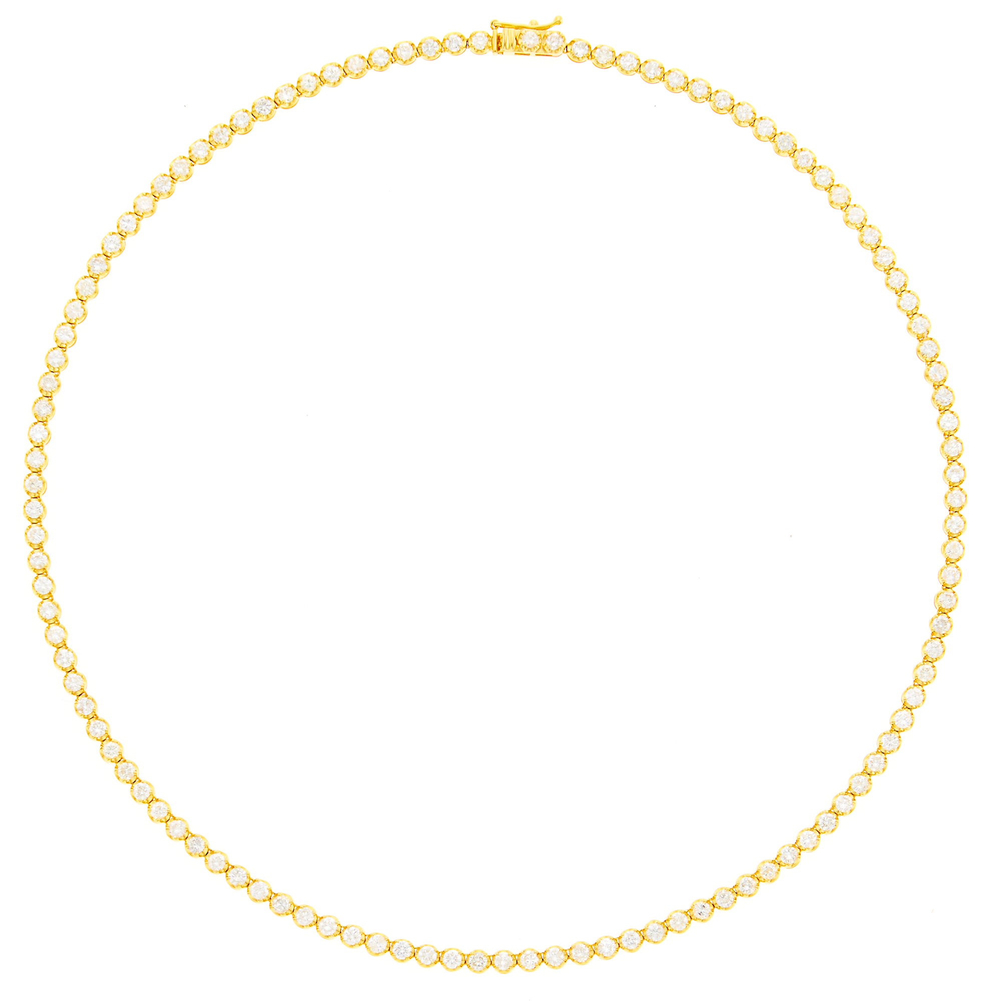 Lot image - Gold and Diamond Necklace