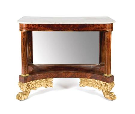Lot image - Classical Parcel Gilt Mahogany Pier Table