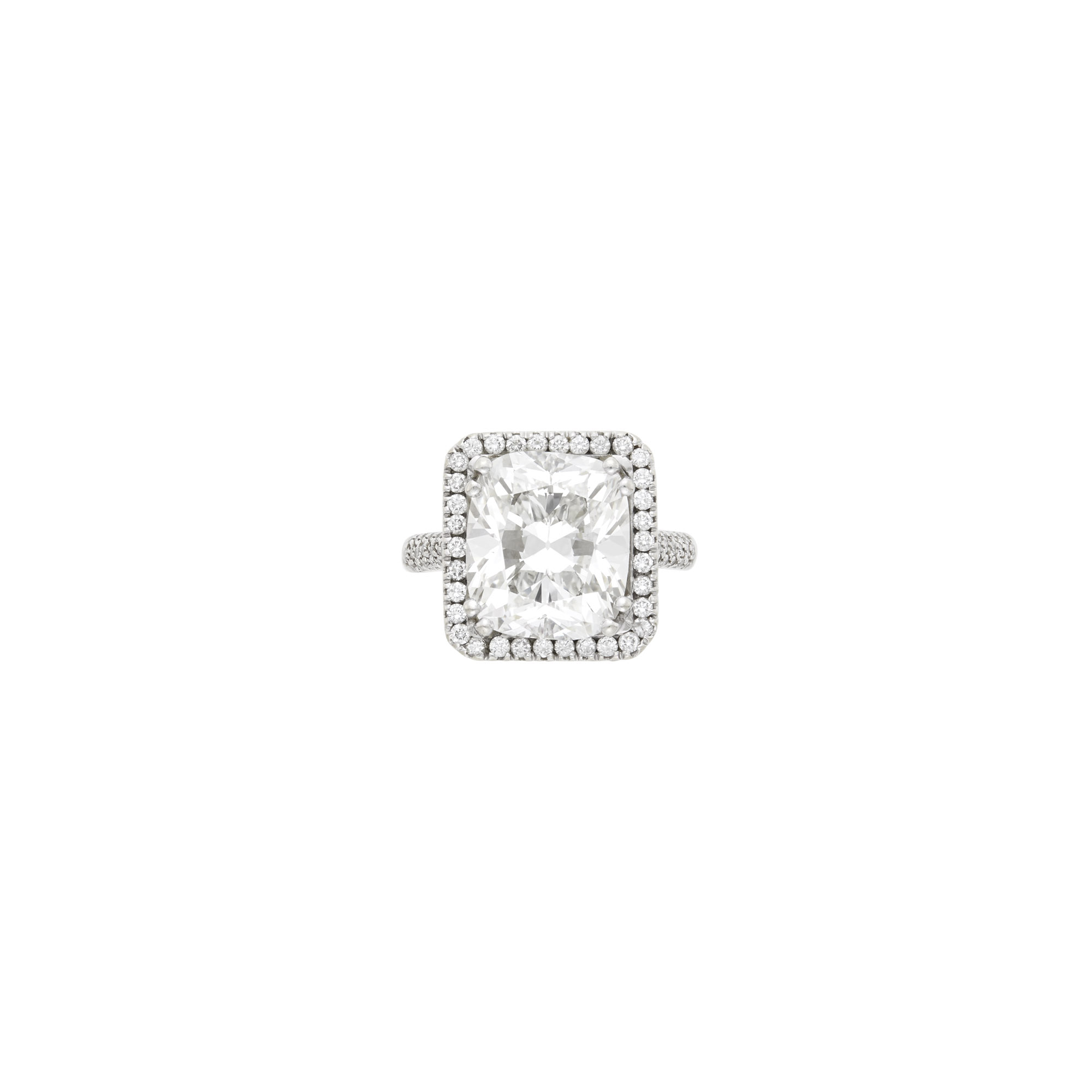 Lot image - White Gold and Diamond Ring