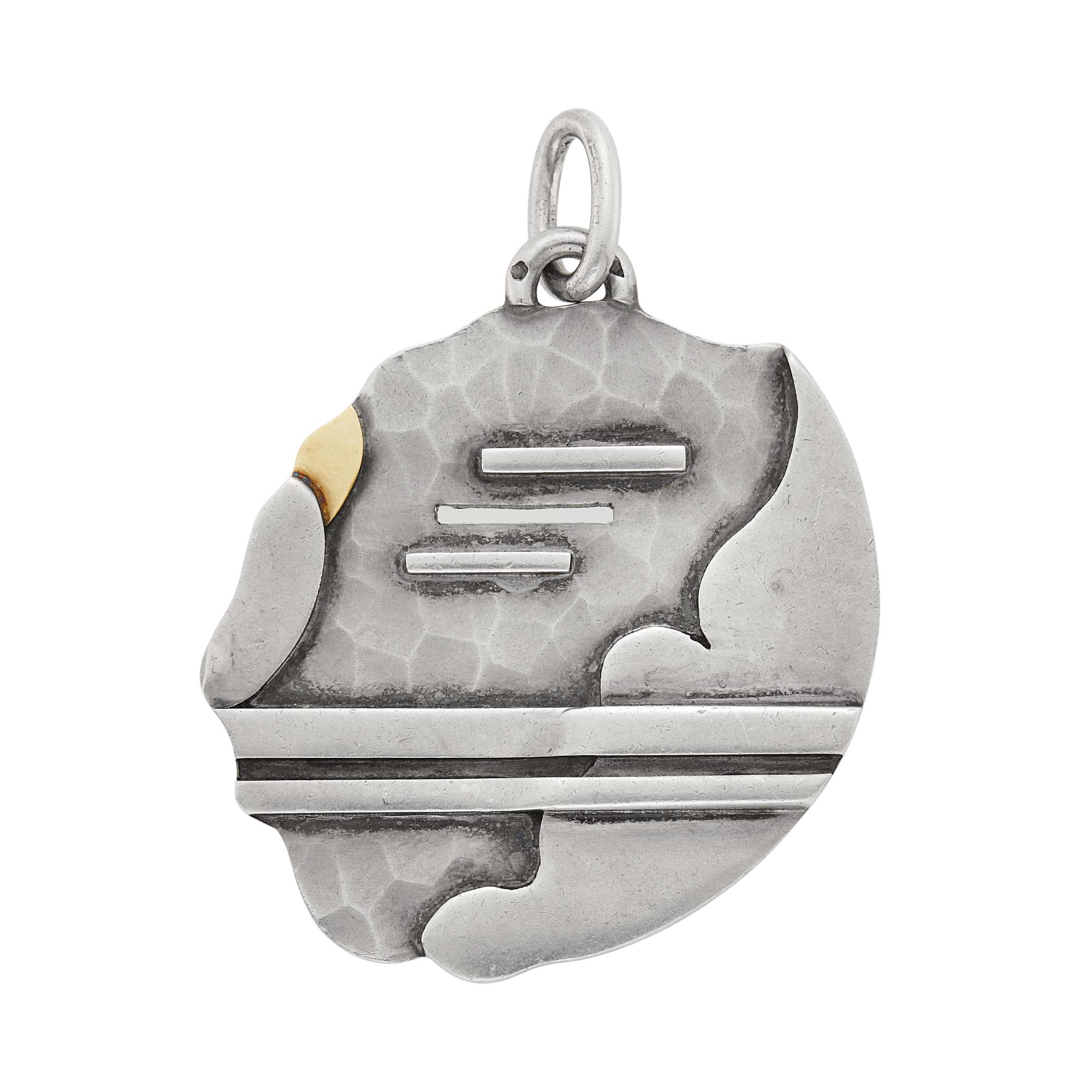 Lot image - Jean Després Silver and Gold Pendant, France