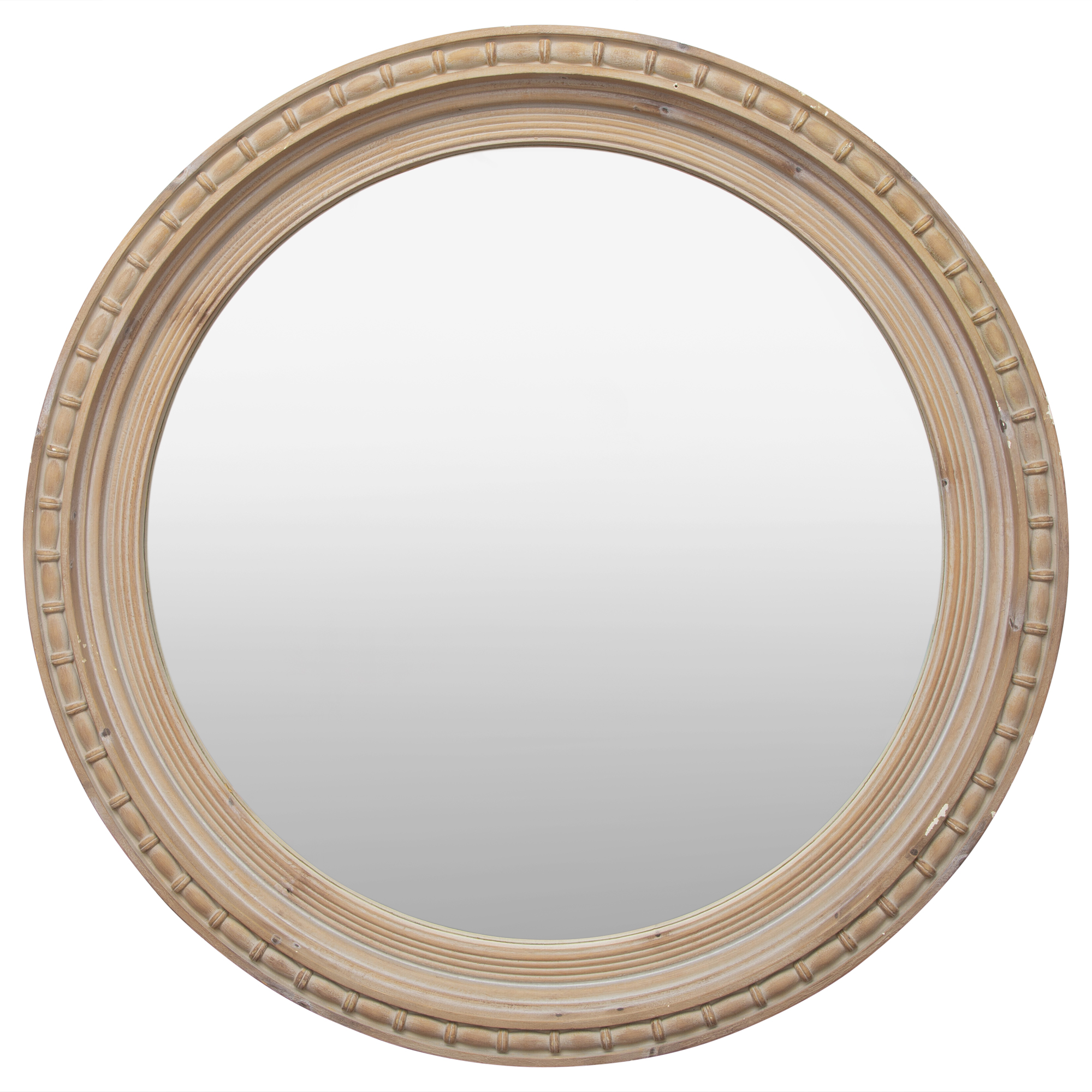 Lot image - Faux Limed Wood Finish Plaster Mirror