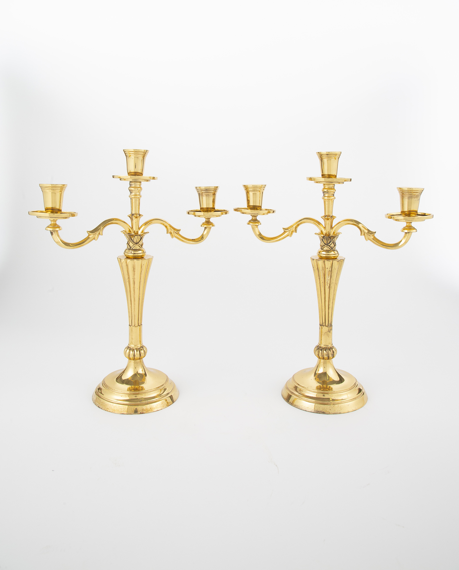 Lot image - Pair of Silver Gilt Candlesticks