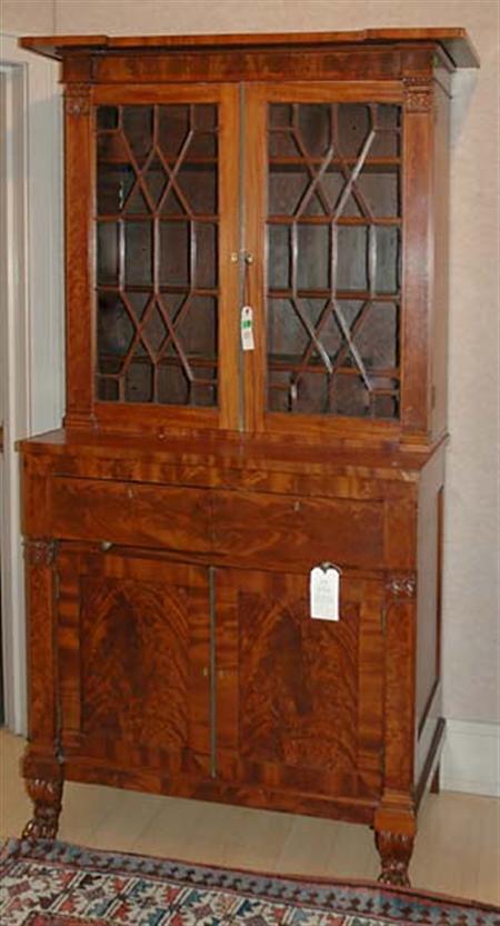 Lot image - Classical Mahogany Secretary Bookcase