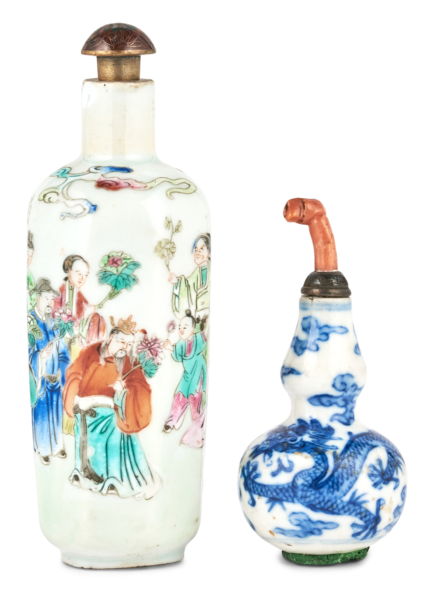 Lot image - Two Chinese Porcelain Snuff Bottles