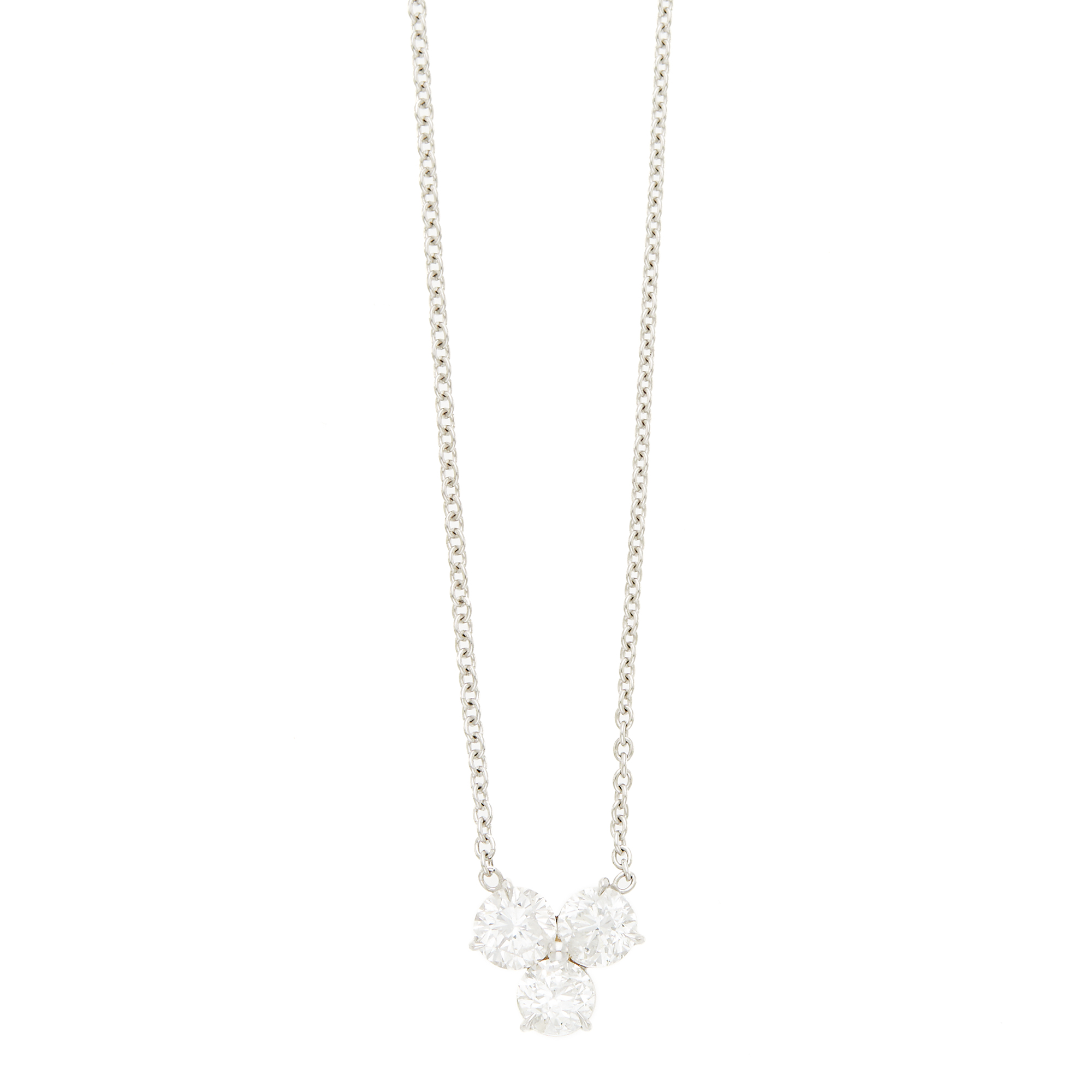 Lot image - White Gold and Diamond Pendant with Chain Necklace