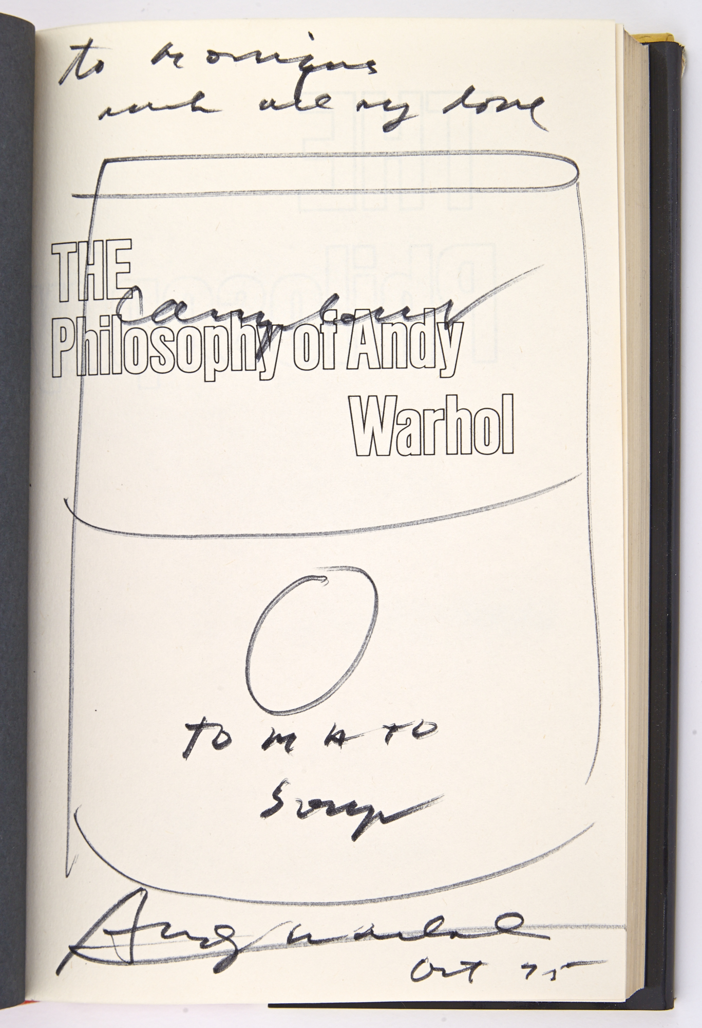 Lot image - WARHOL, ANDY  The Philosophy of Andy Warhol (From A to B and Back Again)