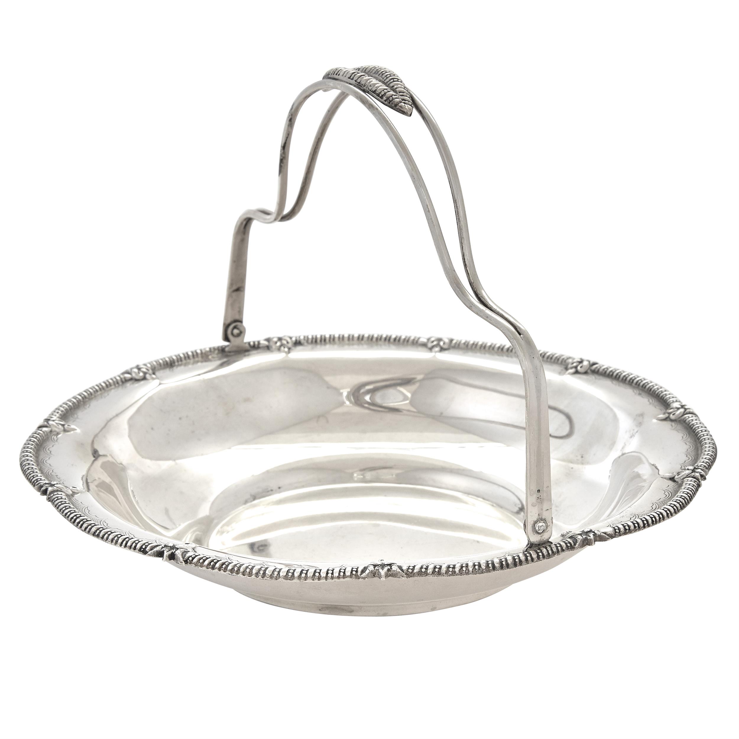 Lot image - Portuguese Silver Cake Basket