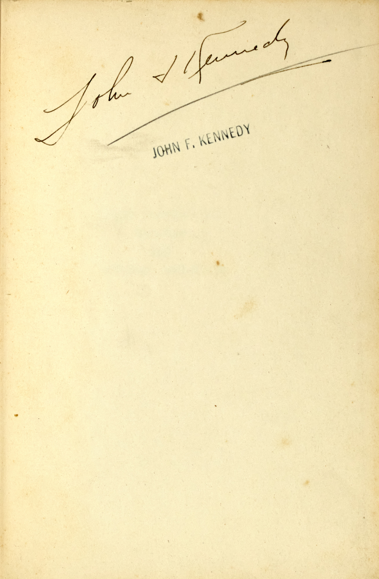 Lot image - [KENNEDY, JOHN F.]  John F. Kennedys signed copy of The Complete Poems of Robert Service.