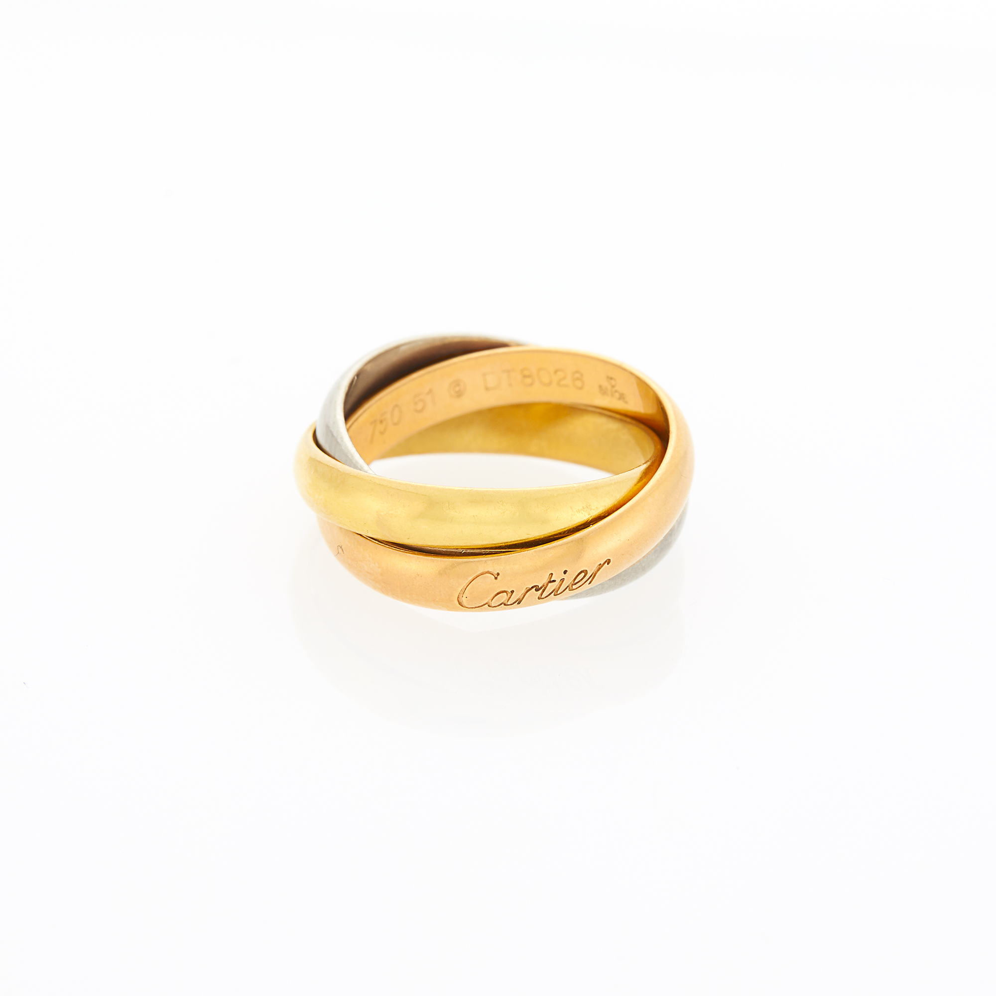 Lot image - Cartier Tricolor Gold Trinity Ring