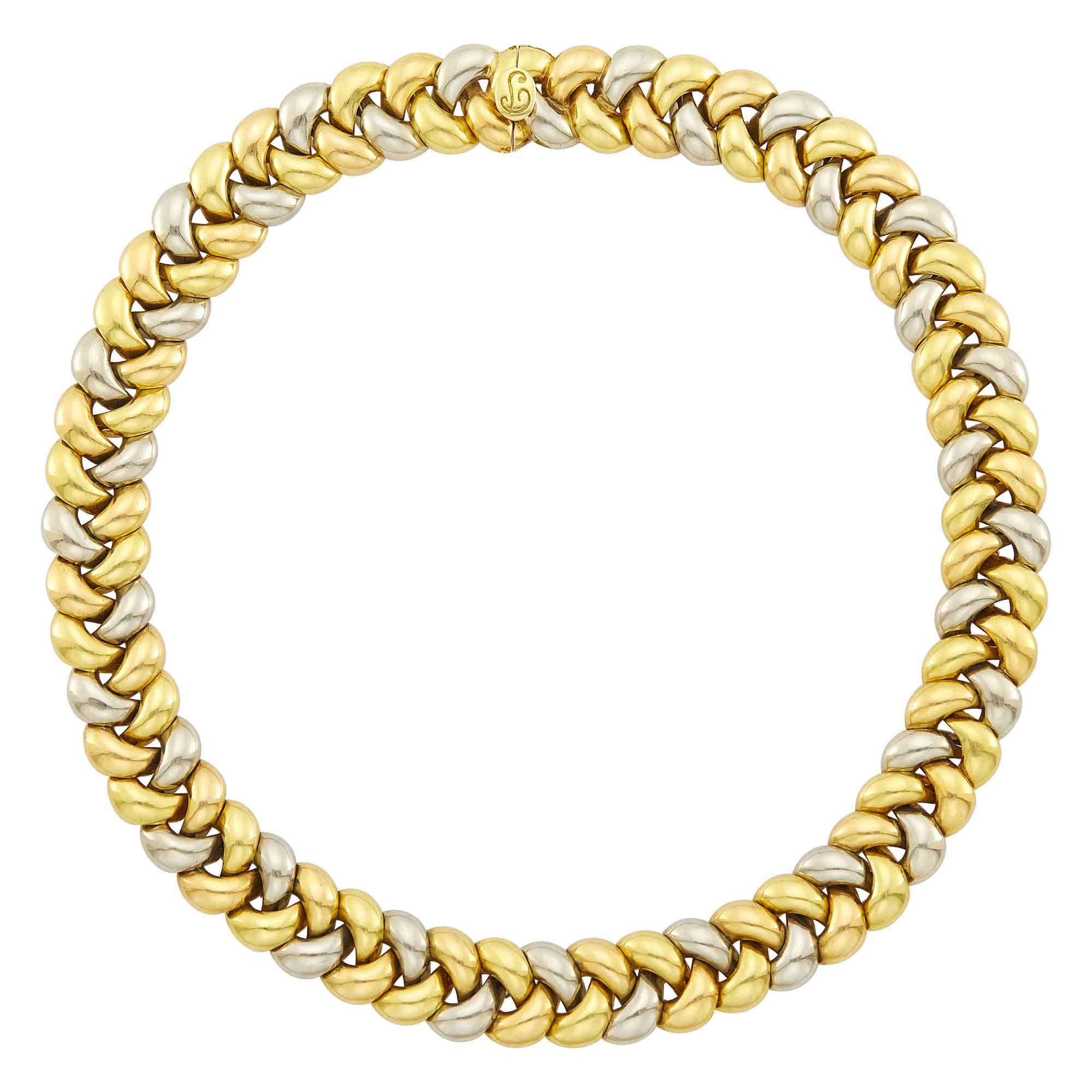 Lot image - Poiray Tricolor Gold Necklace, France