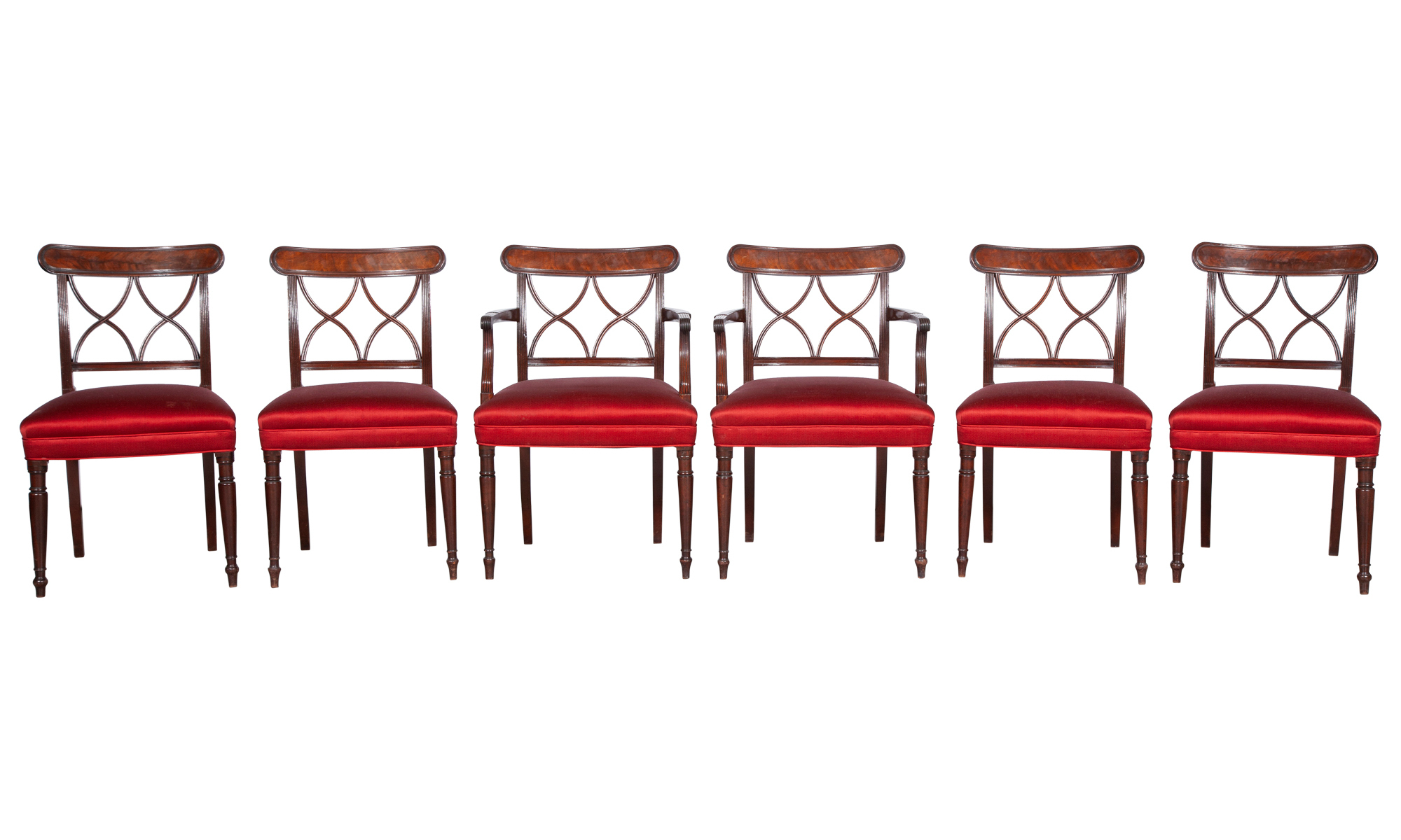 Lot image - Set of Twelve Regency Mahogany Dining Chairs