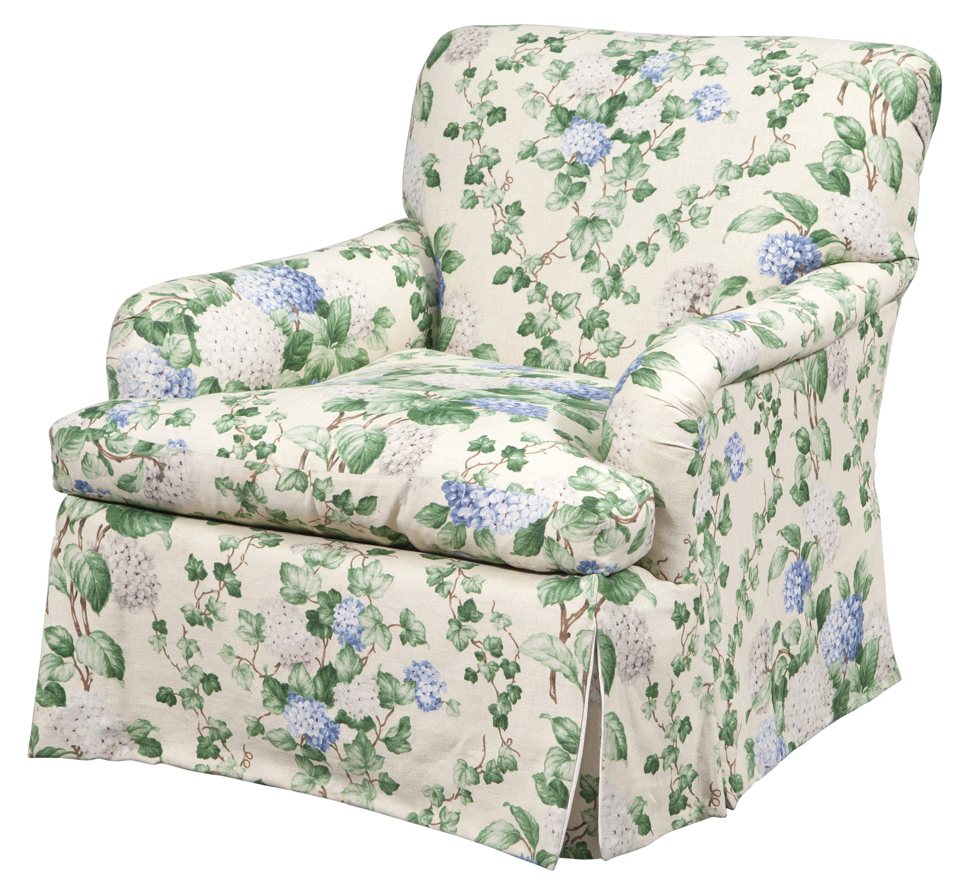 Lot image - Floral Upholstered Club Chair