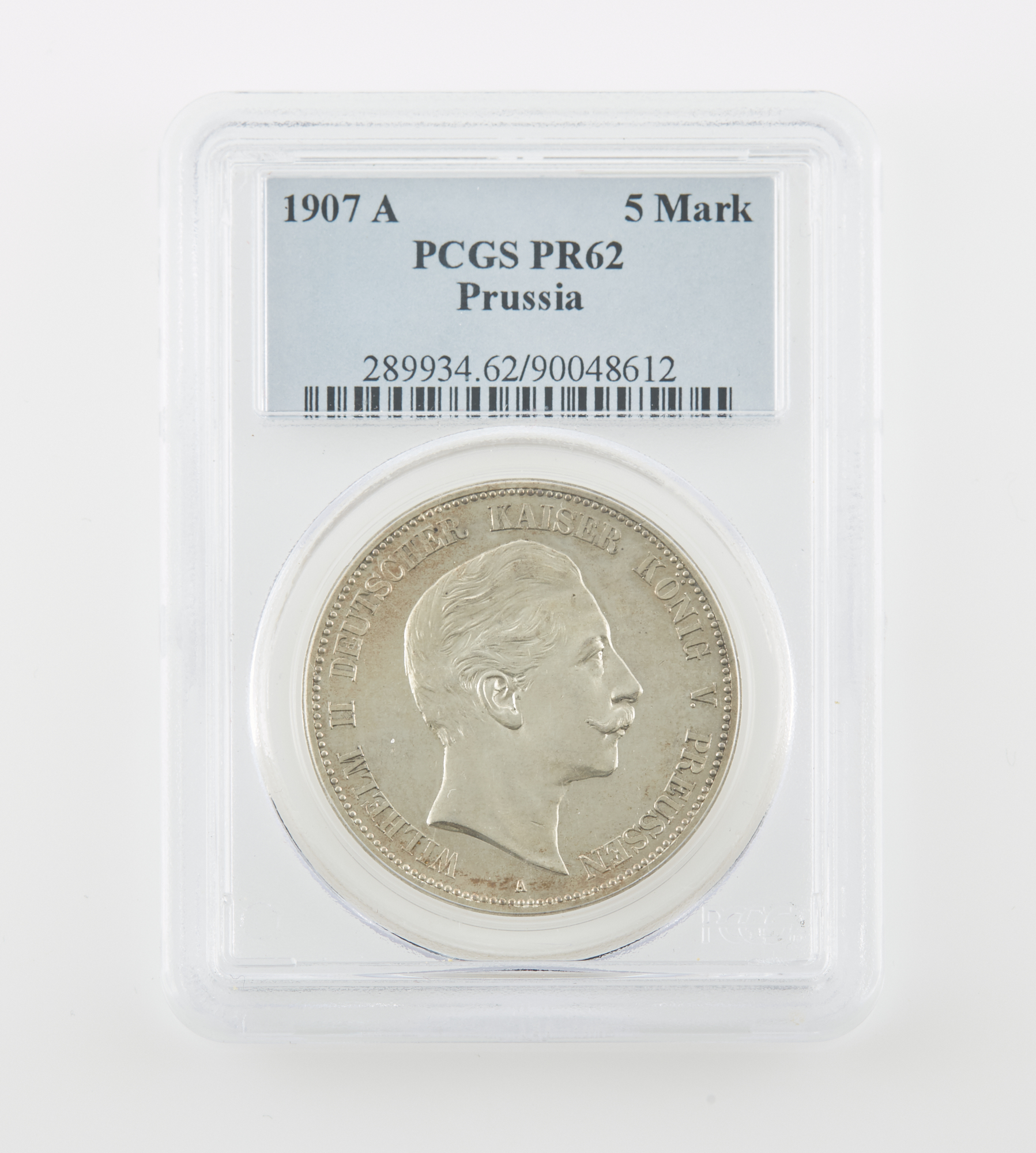 Lot image - German 1907A Five Mark KM# 523