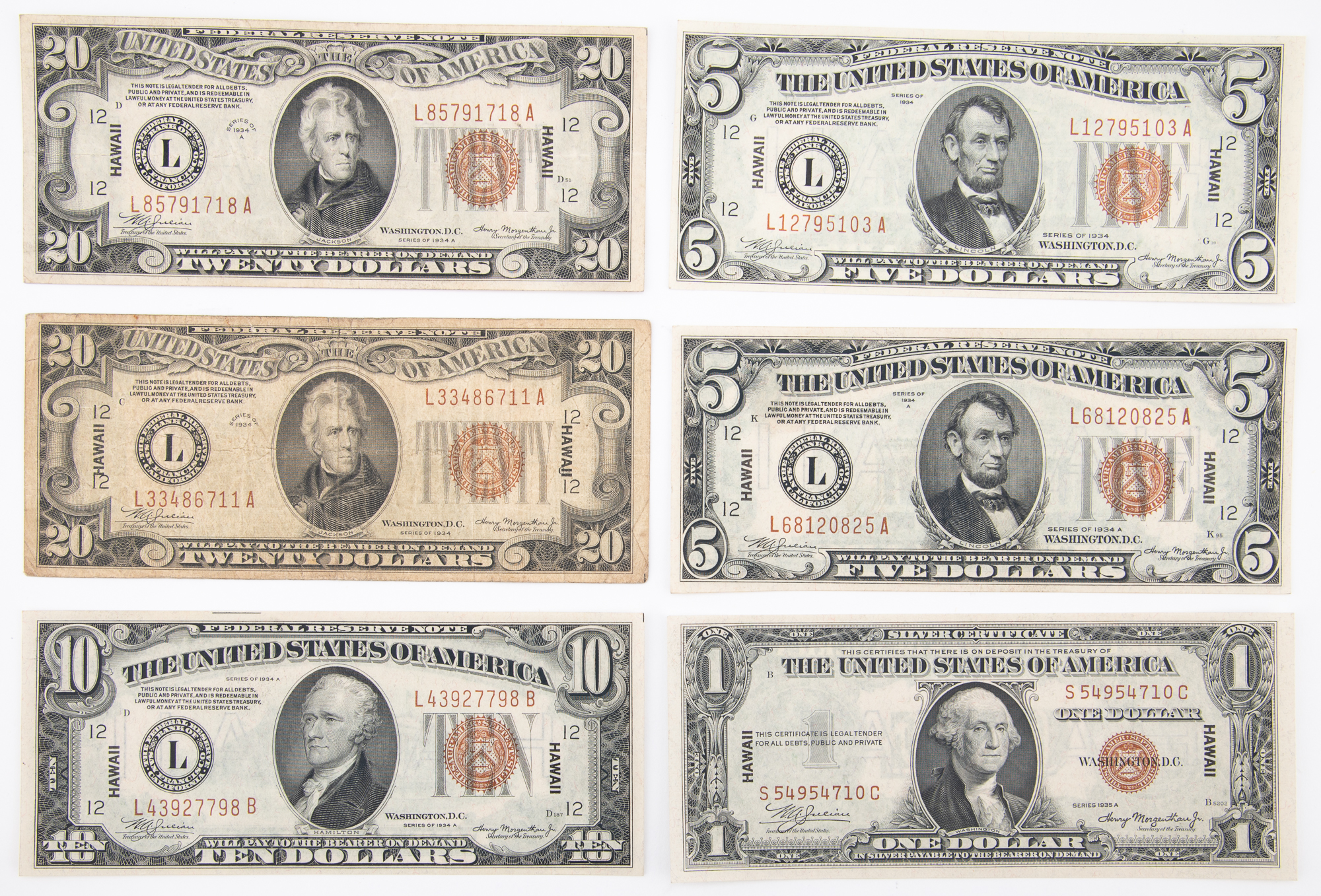 Lot image - United States Hawaii Emergency Banknotes