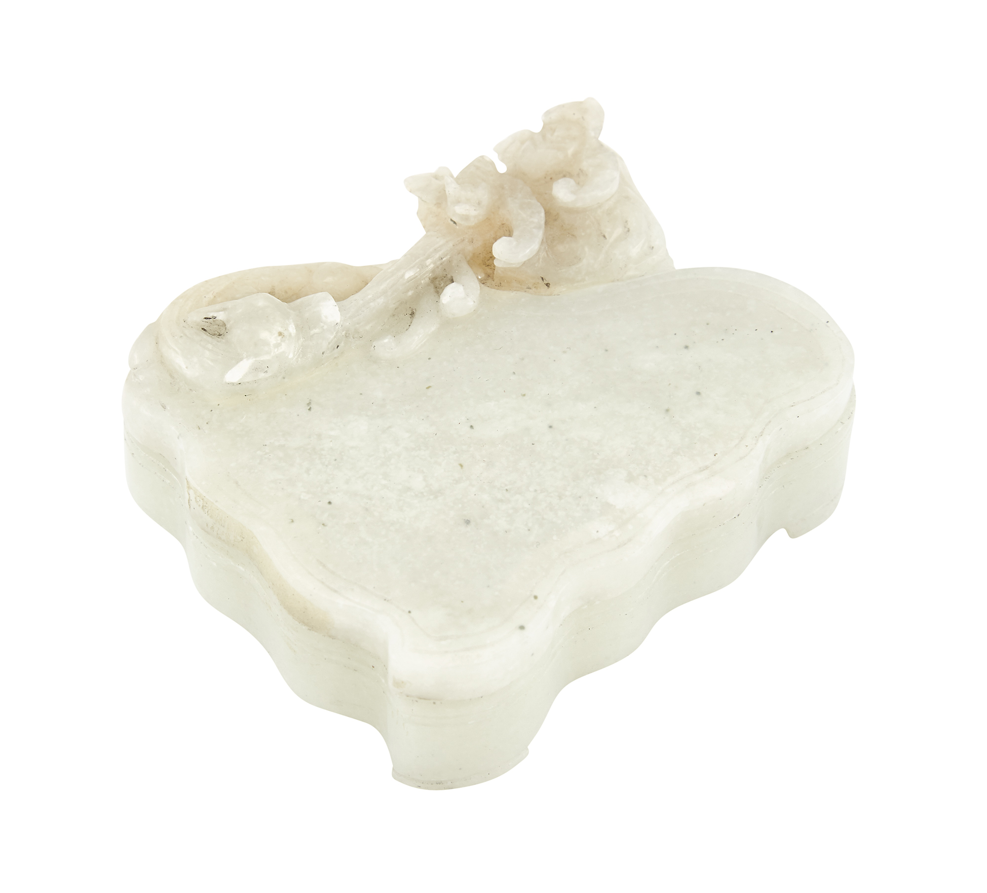 Lot image - Chinese White Jade Covered Box
