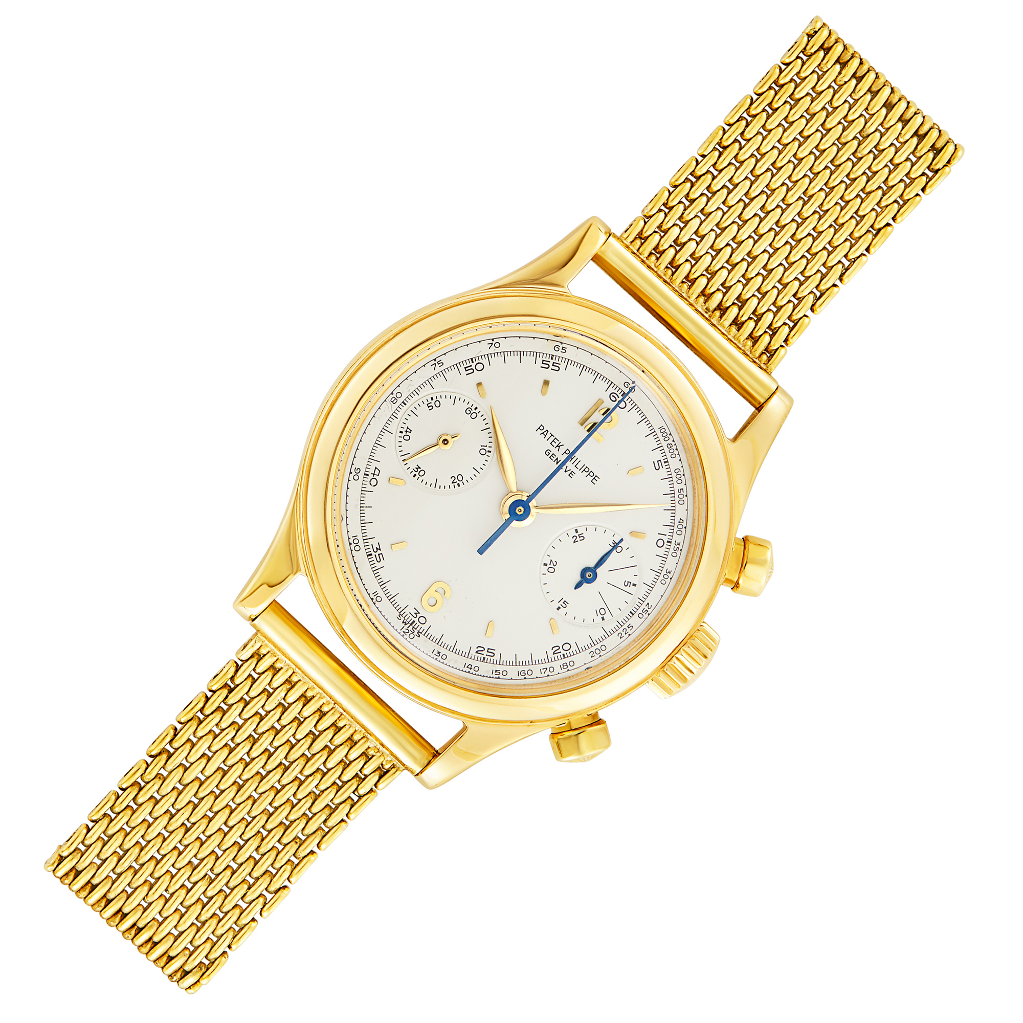 Lot image - Patek Philippe, Gold Chronograph Wristwatch, Ref. 1463