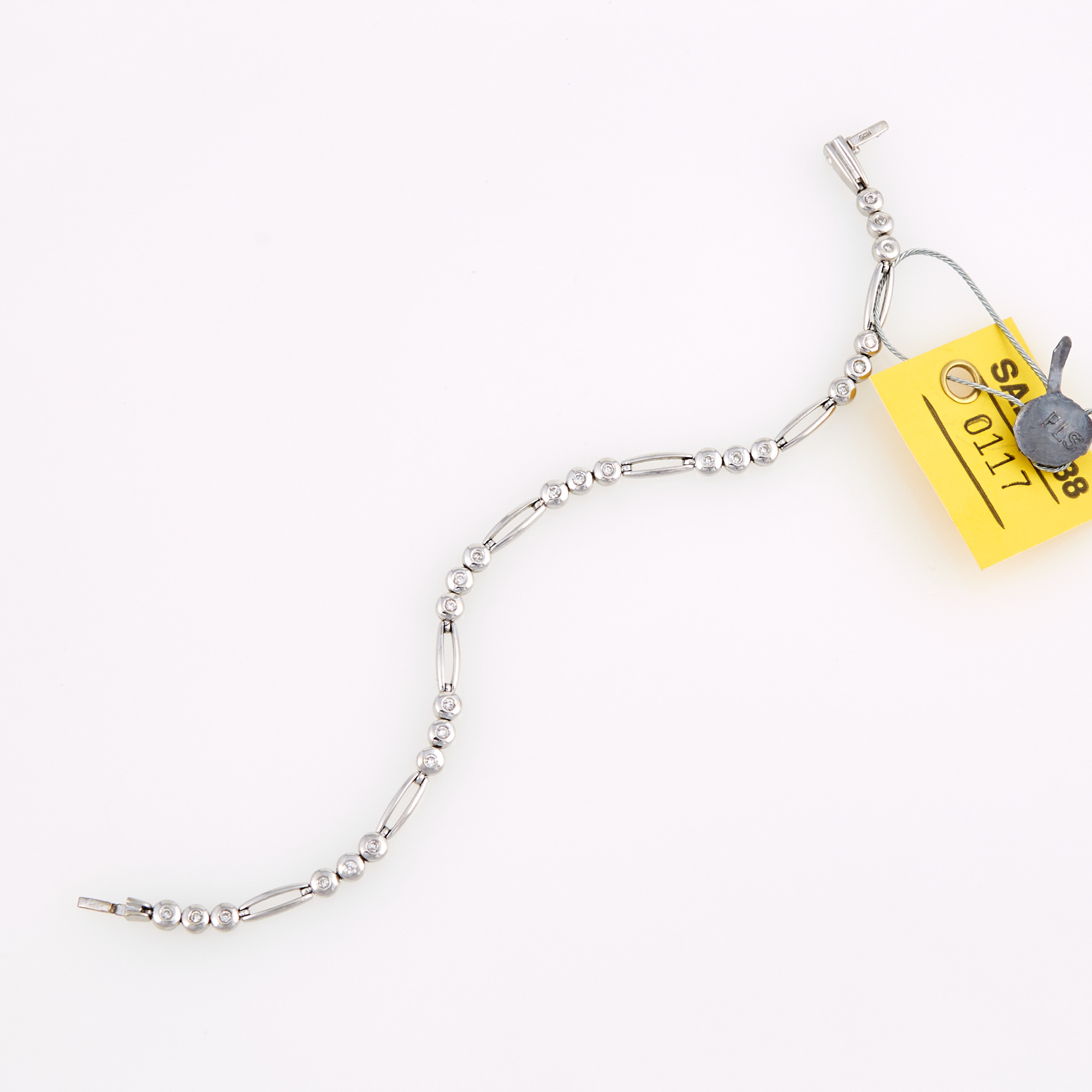 Lot image - Diamond Flexible Bracelet, 10K 5 dwt.