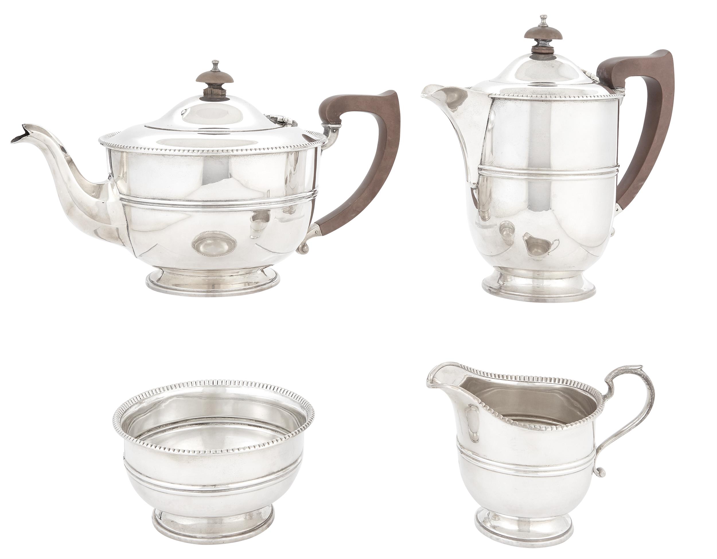 Lot image - George VI Sterling Silver Tea and Coffee Service