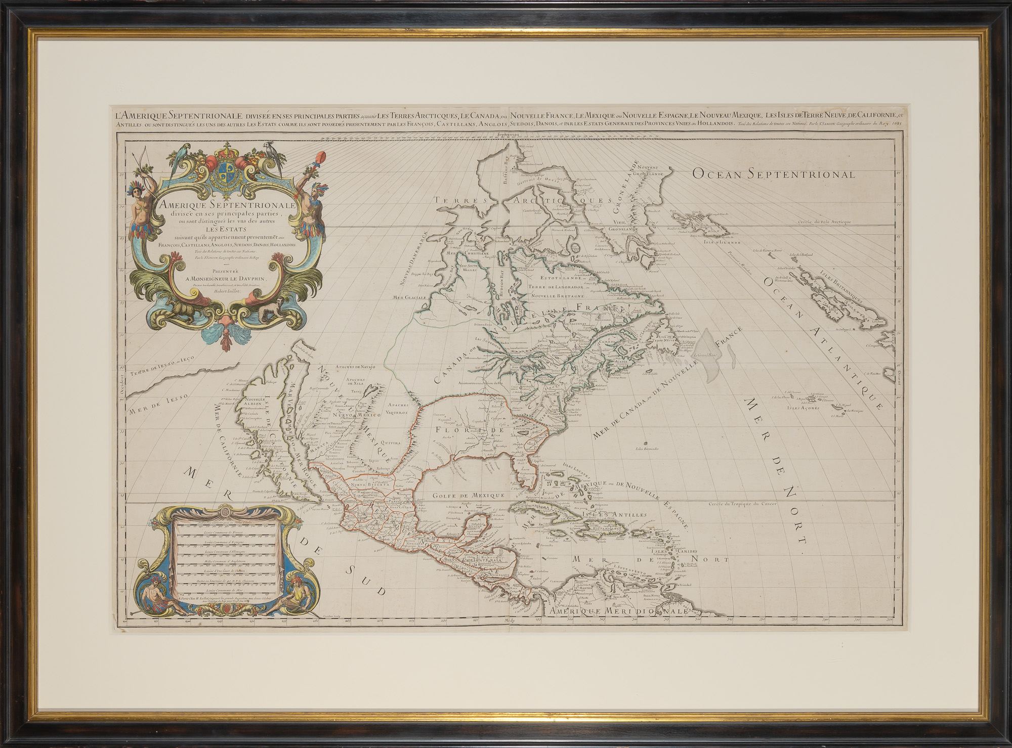 Lot image - JAILLOT, CHARLES HUBERT ALEXIS LAmerique Septentrionale divisee en ses principales parties ou sont distingues les vns des autres le..