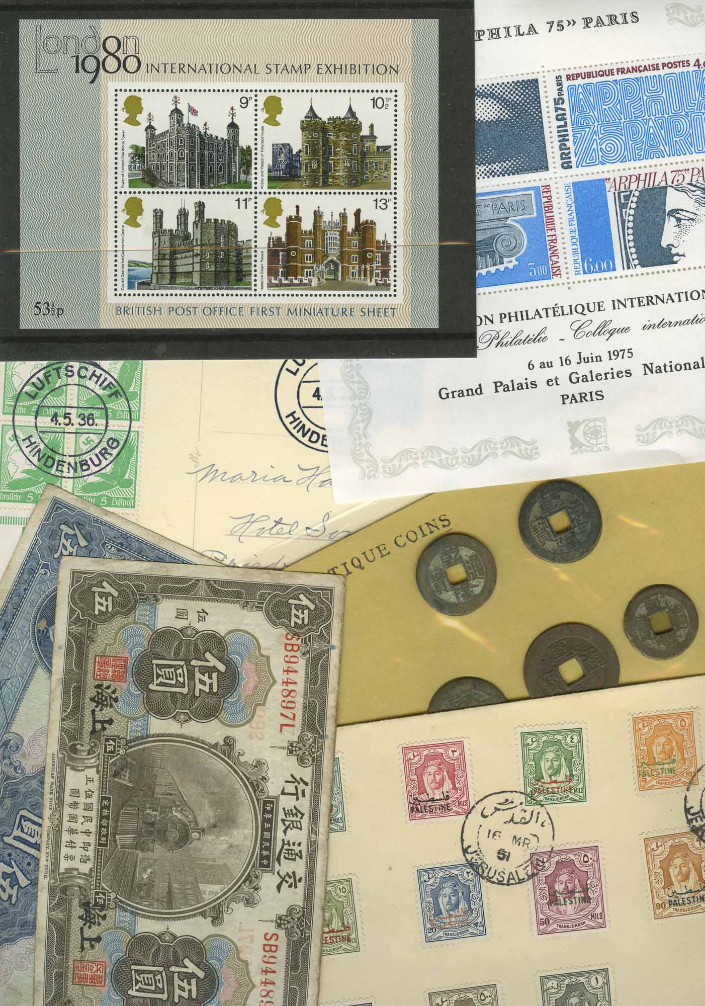 Lot image - World Wide Miscellaneous Stamp and Bank Note Lot