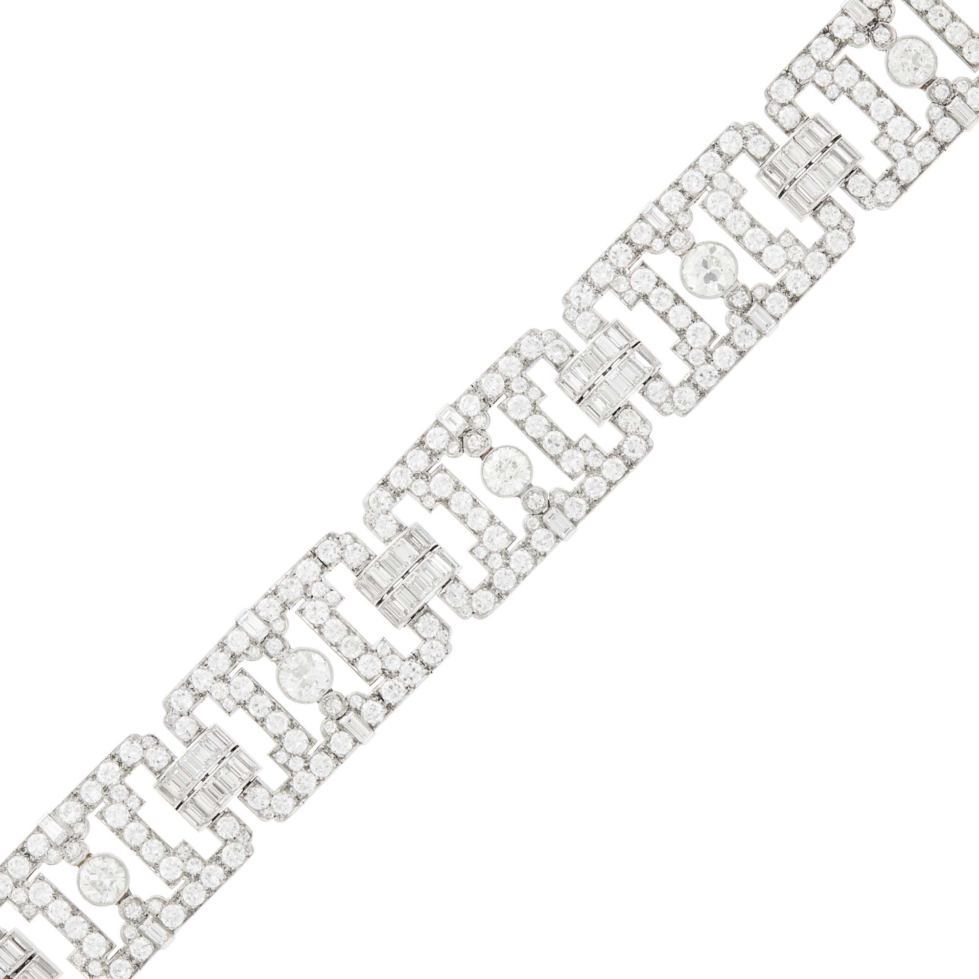 Lot image - Platinum and Diamond Bracelet