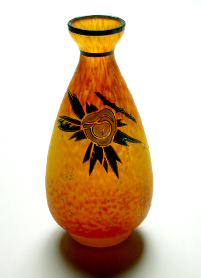 Lot image - Delatte Enameled Glass Vase