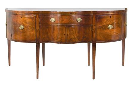 Lot image - Federal Inlaid Mahogany Serpentine Front Sideboard