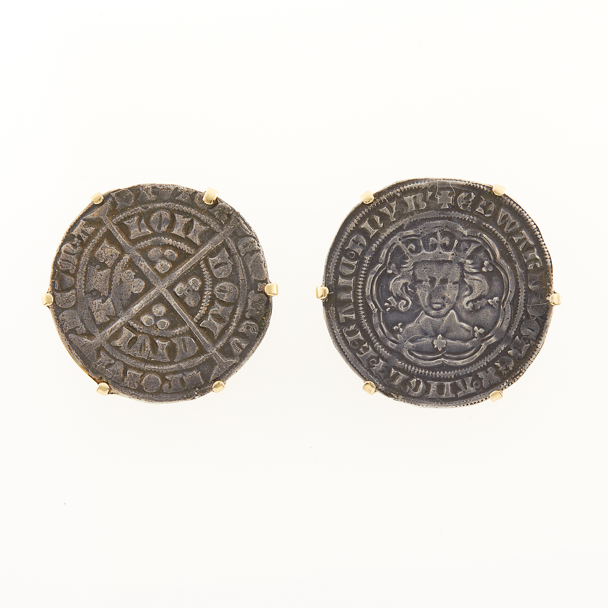 Lot image - Great Britain Pair of Coin Earrings