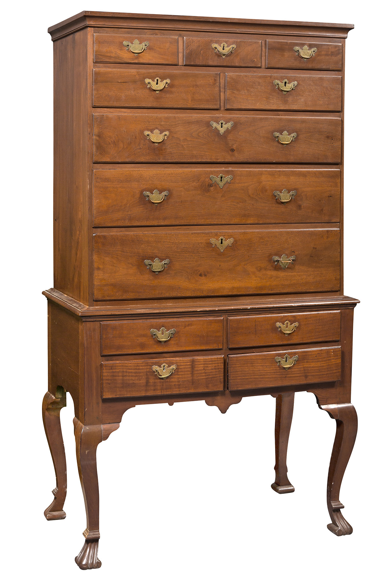 Lot image - Queen Anne Walnut High Chest
