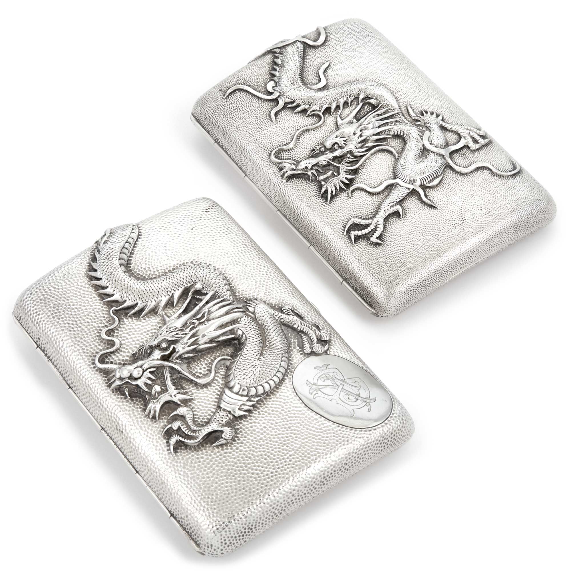 Lot image - Pair of Chinese Silver Cigarette Cases