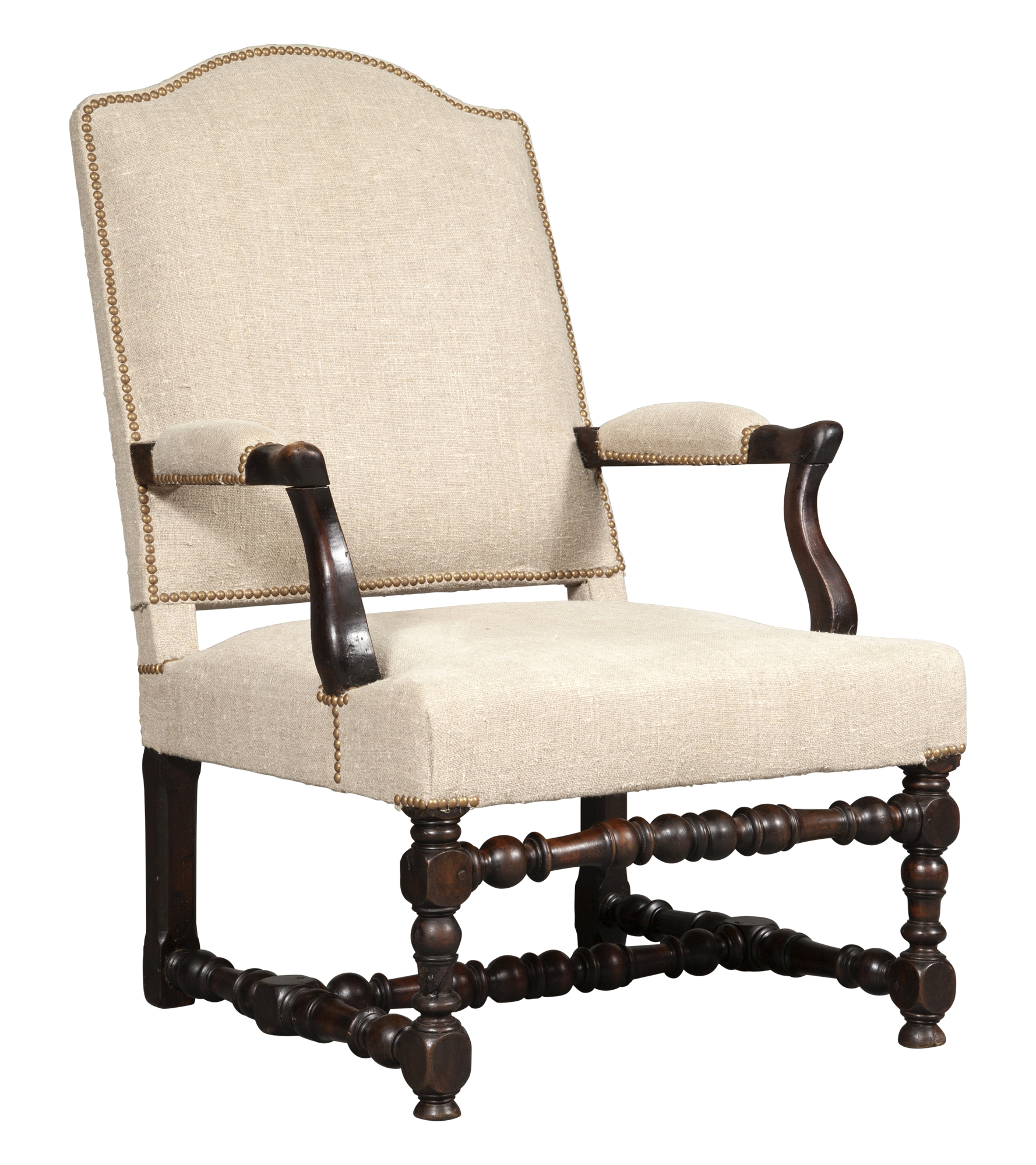 Lot image - Baroque Style Walnut Armchair