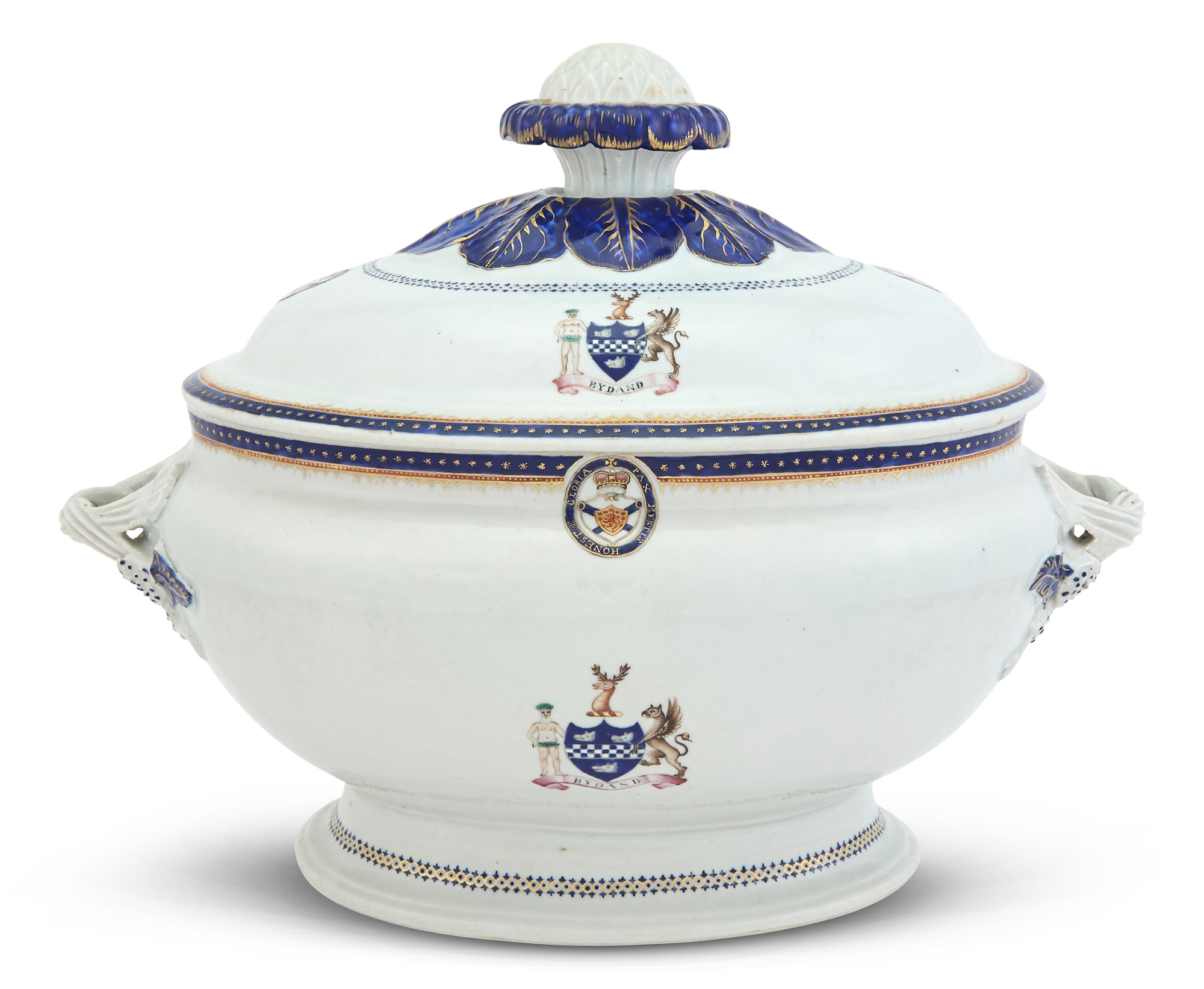 Lot image - A Chinese Export Armorial Tureen and Cover