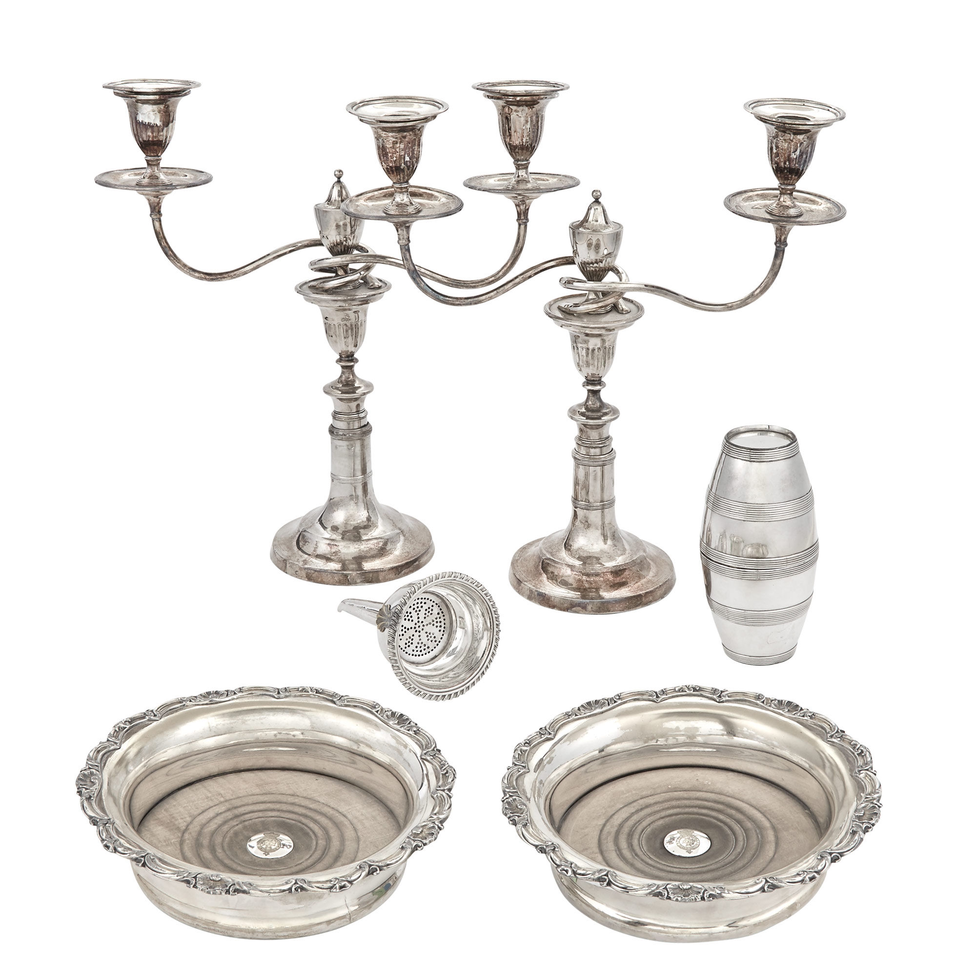 Lot image - Group of Sheffield Plate Table Articles