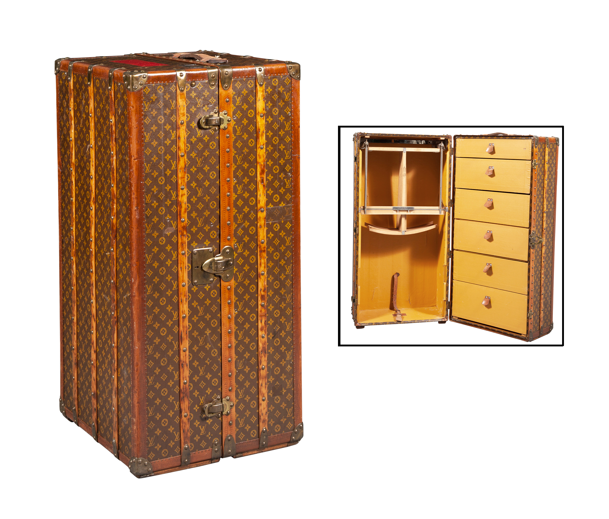 Lot image - Louis Vuitton Monogram Canvas Wardrobe Trunk