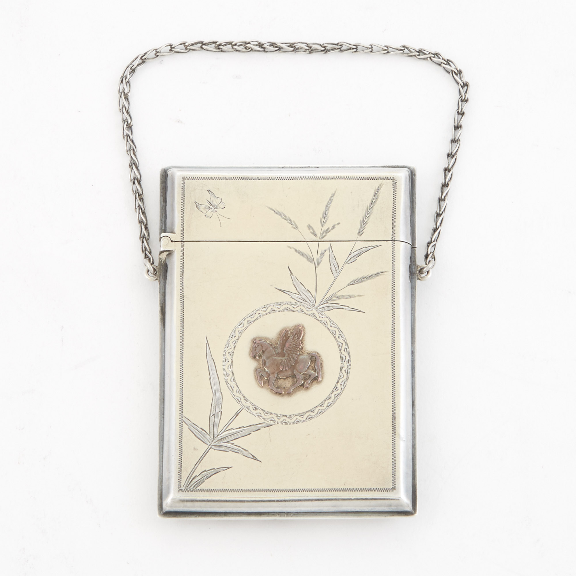 Lot image - Gorham Silver Gilt and Mixed Metal Card Case