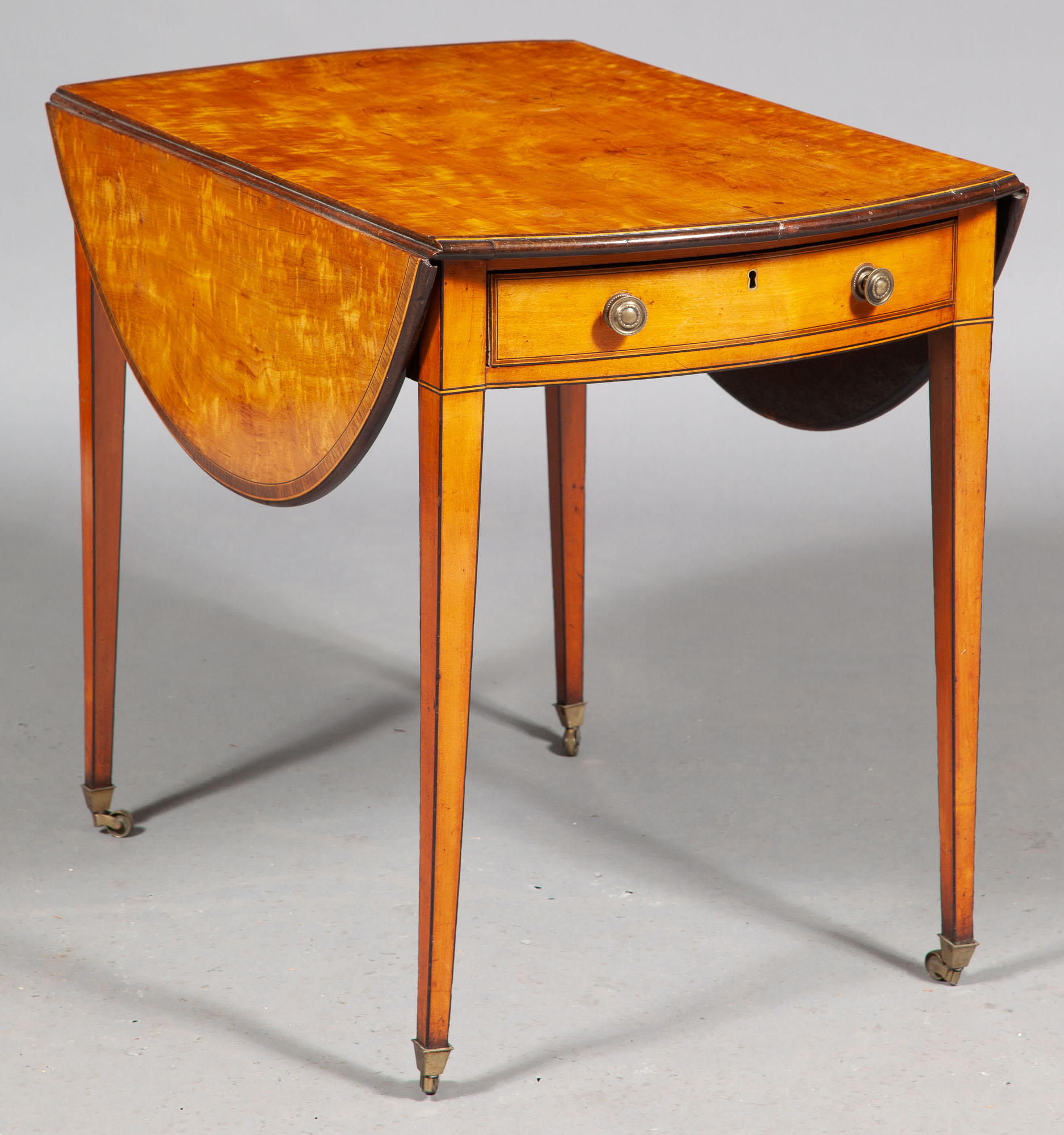 Lot image - George III Inlaid Satinwood Pembroke Table