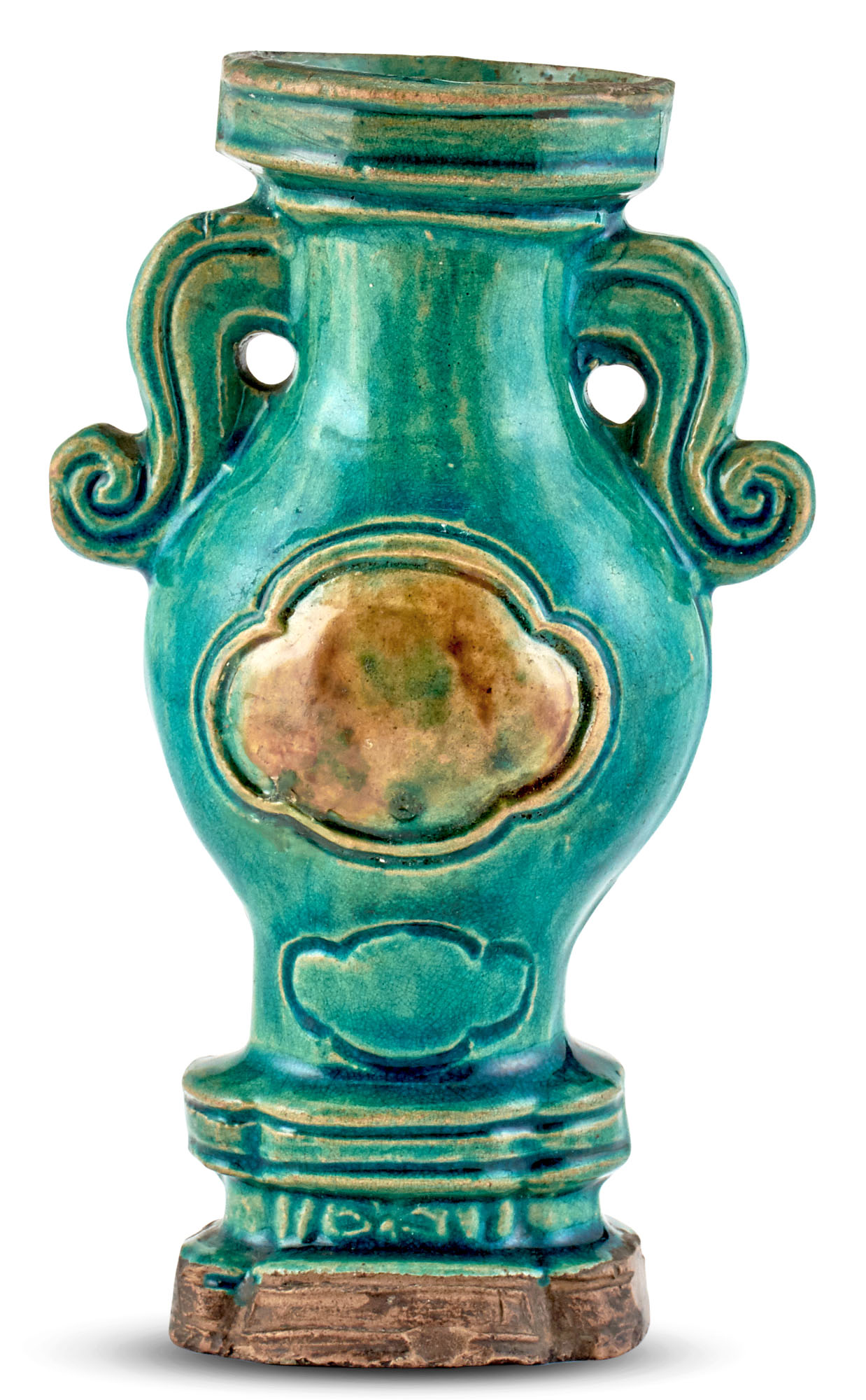 Lot image - A Small Chinese Fahua Pottery Vase