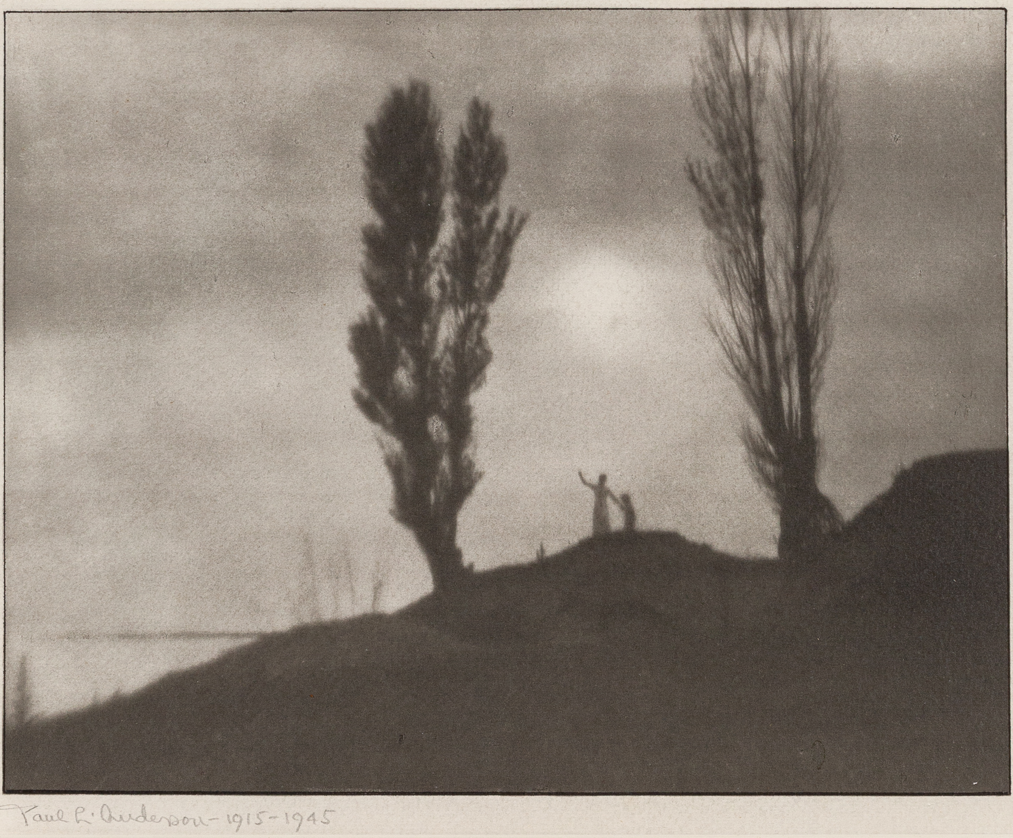Lot image - ANDERSON, PAUL C. (1880-1956)  Group of seven large-format Pictorialist images.