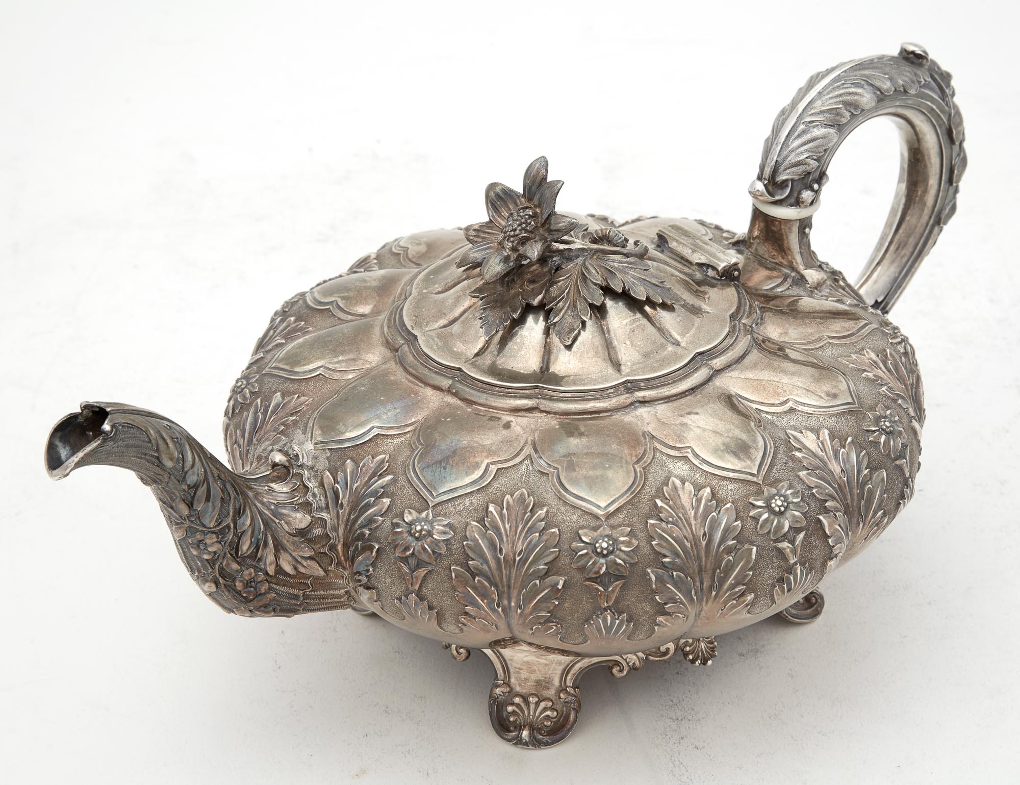 Lot image - George III Sterling Silver Teapot