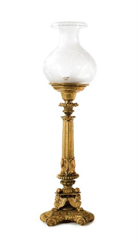 Lot image - Gilt-Metal Lamp