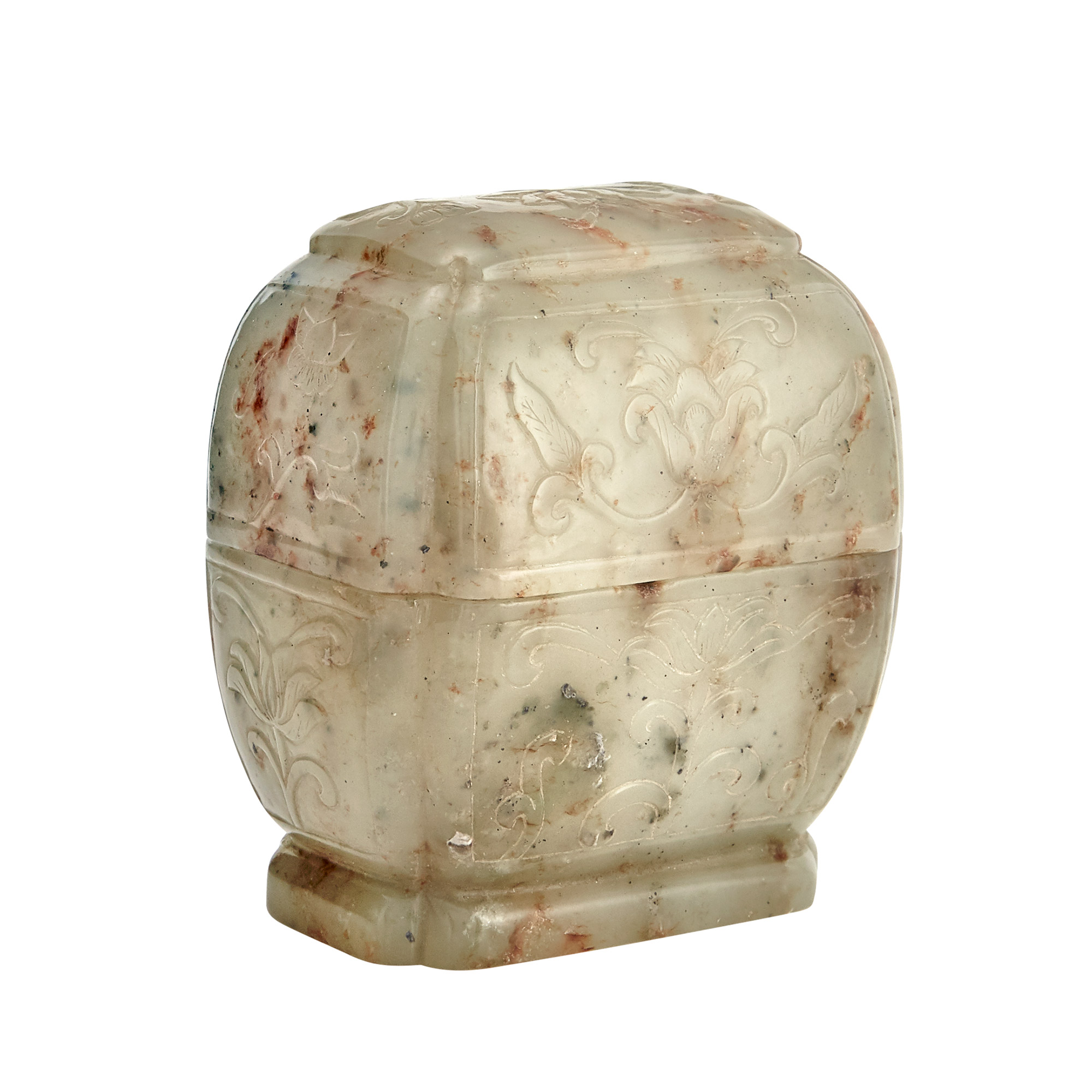 Lot image - Chinese Jade Covered Box