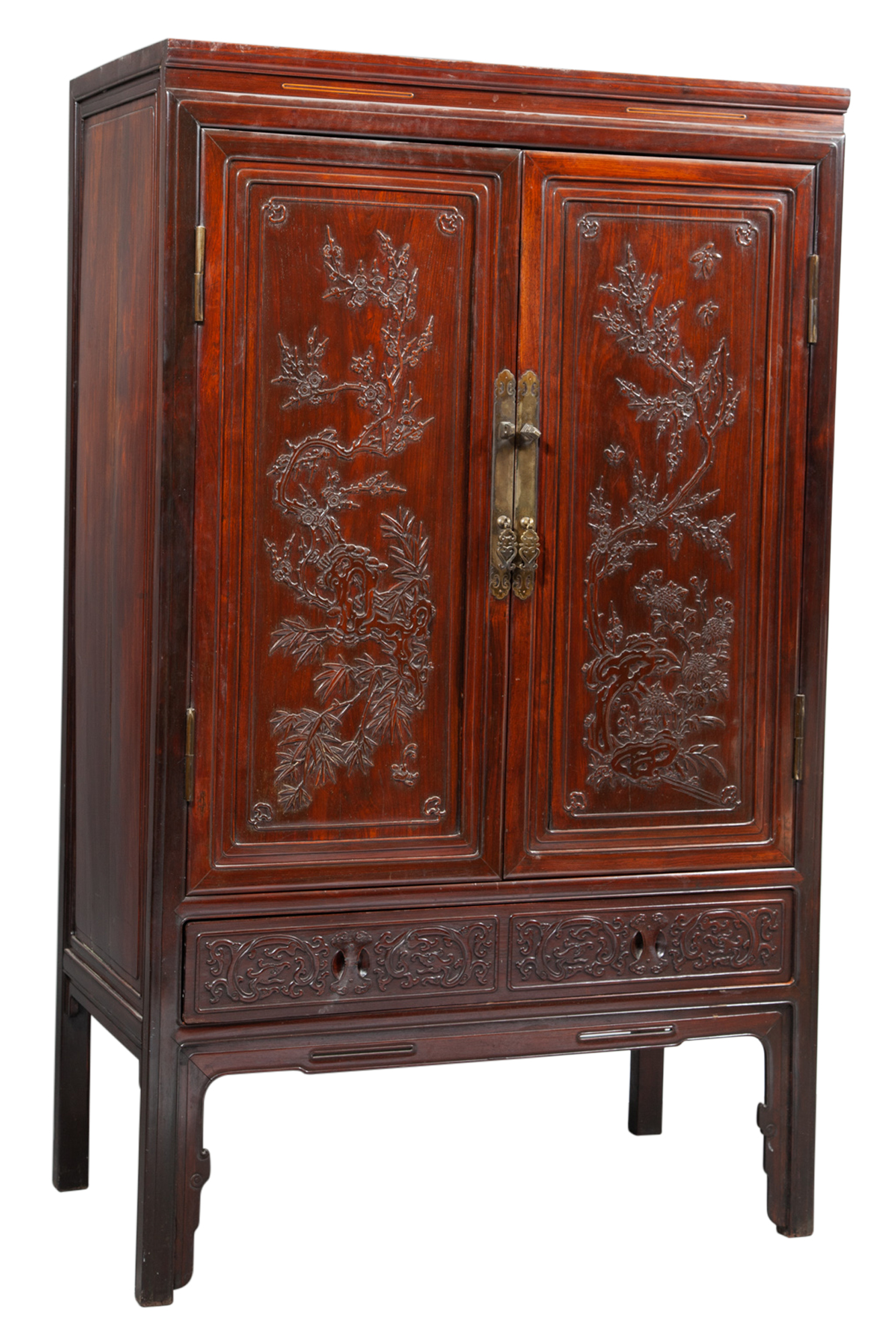 Lot image - Chinese Hardwood Cabinet