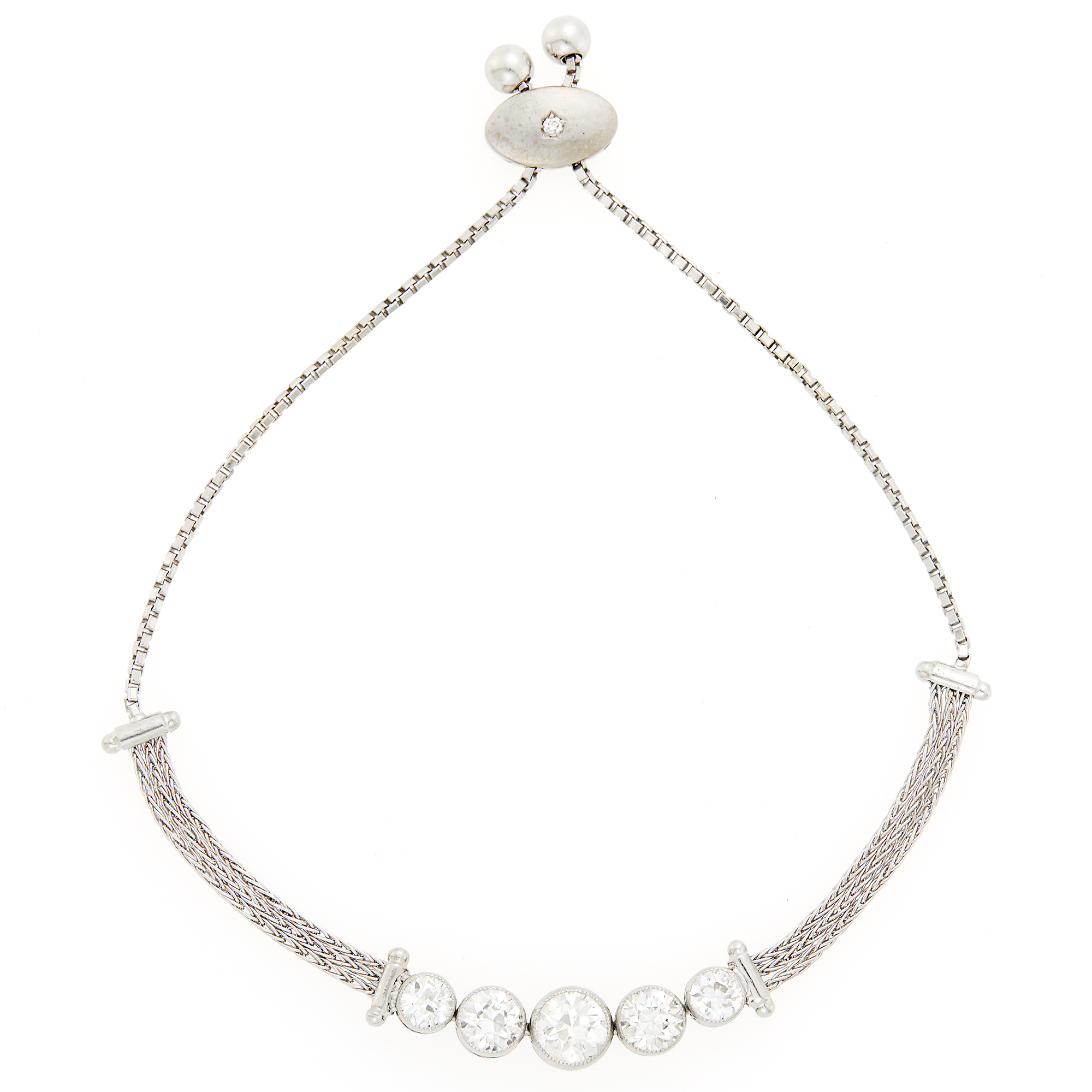 Lot image - Platinum and Diamond Bracelet