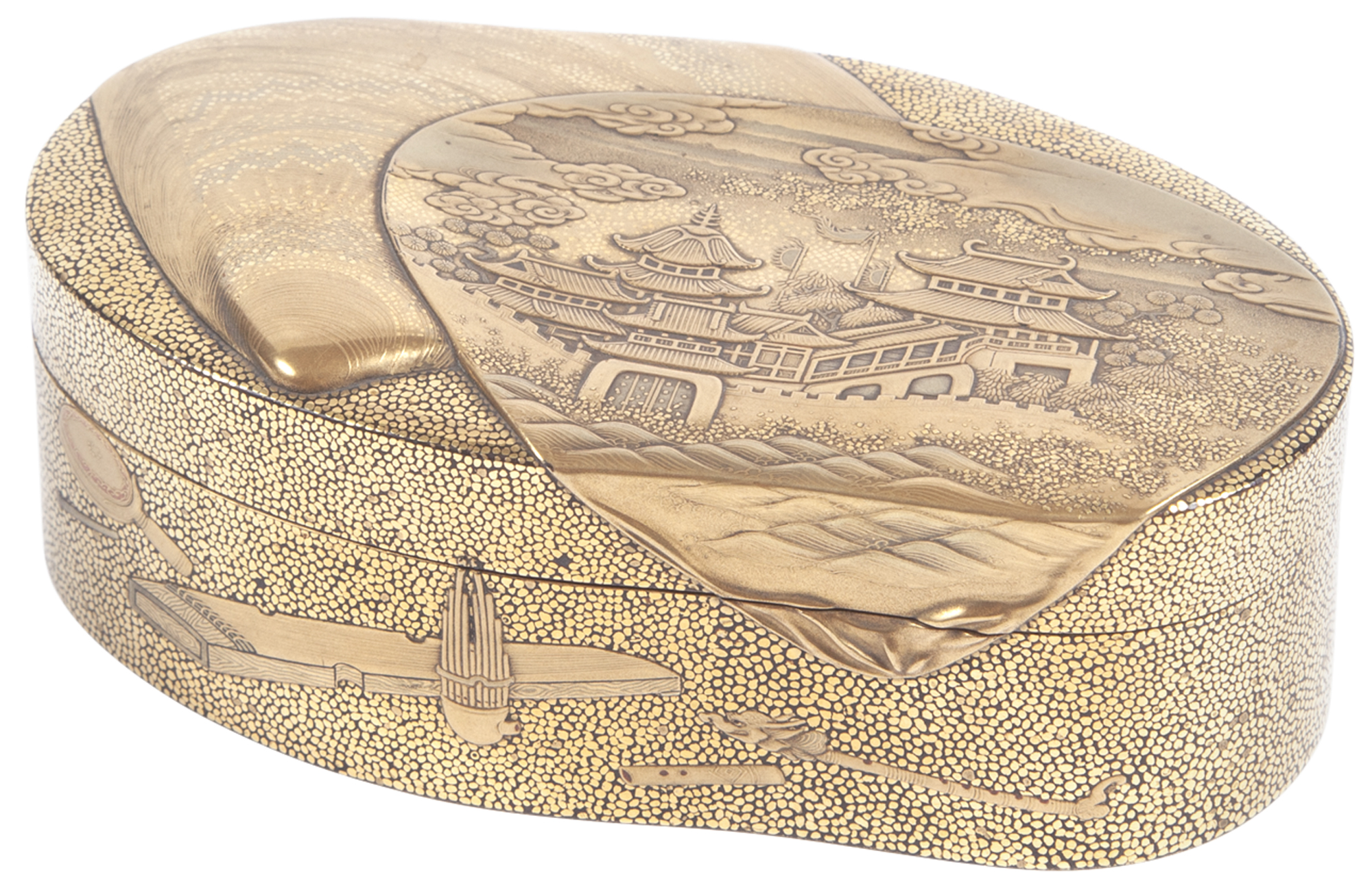 Lot image - Japanese Gold Lacquer Box