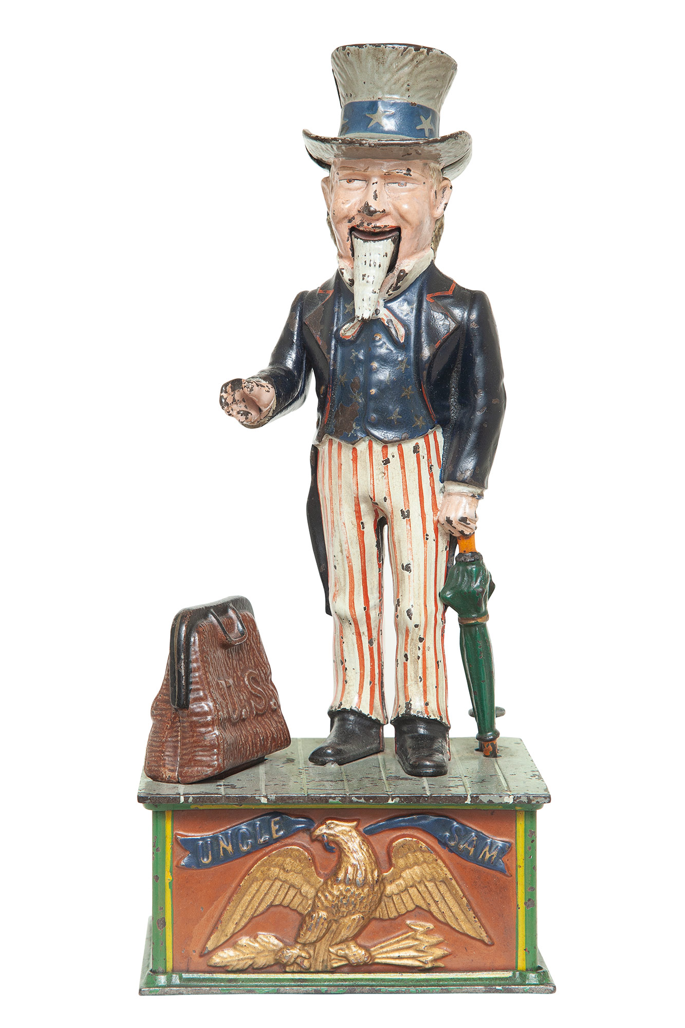 Lot image - Uncle Sam Cast Iron Mechanical Bank