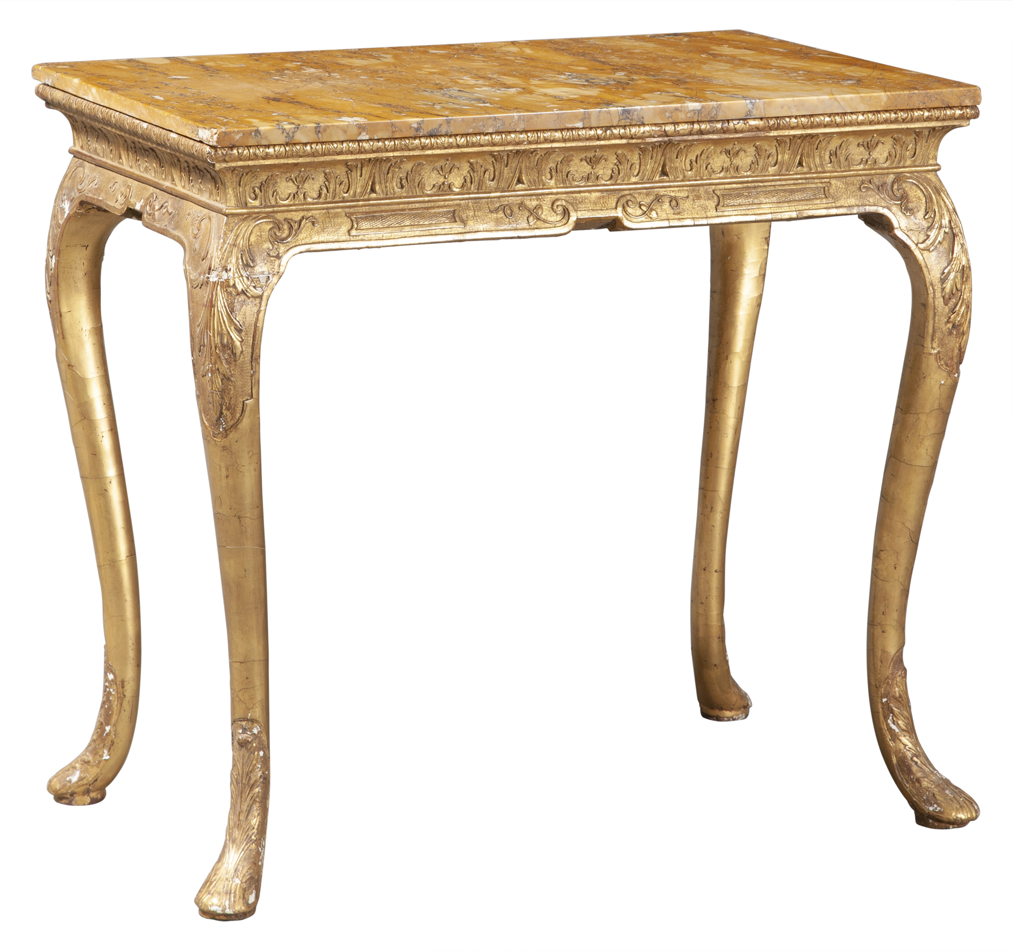 Lot image - George I Marble Top Giltwood Side Table