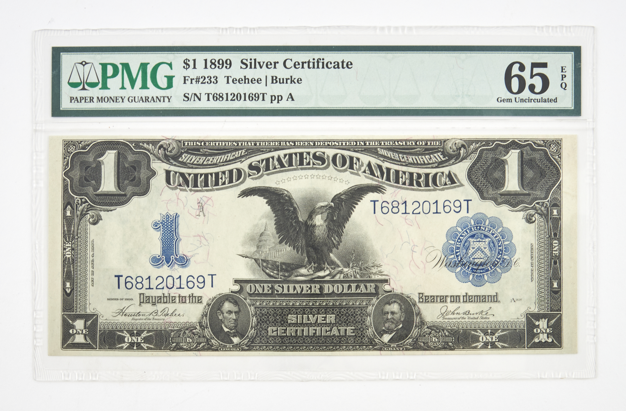 Lot image - United States 1899 One Dollar Silver Certificate Fr 233