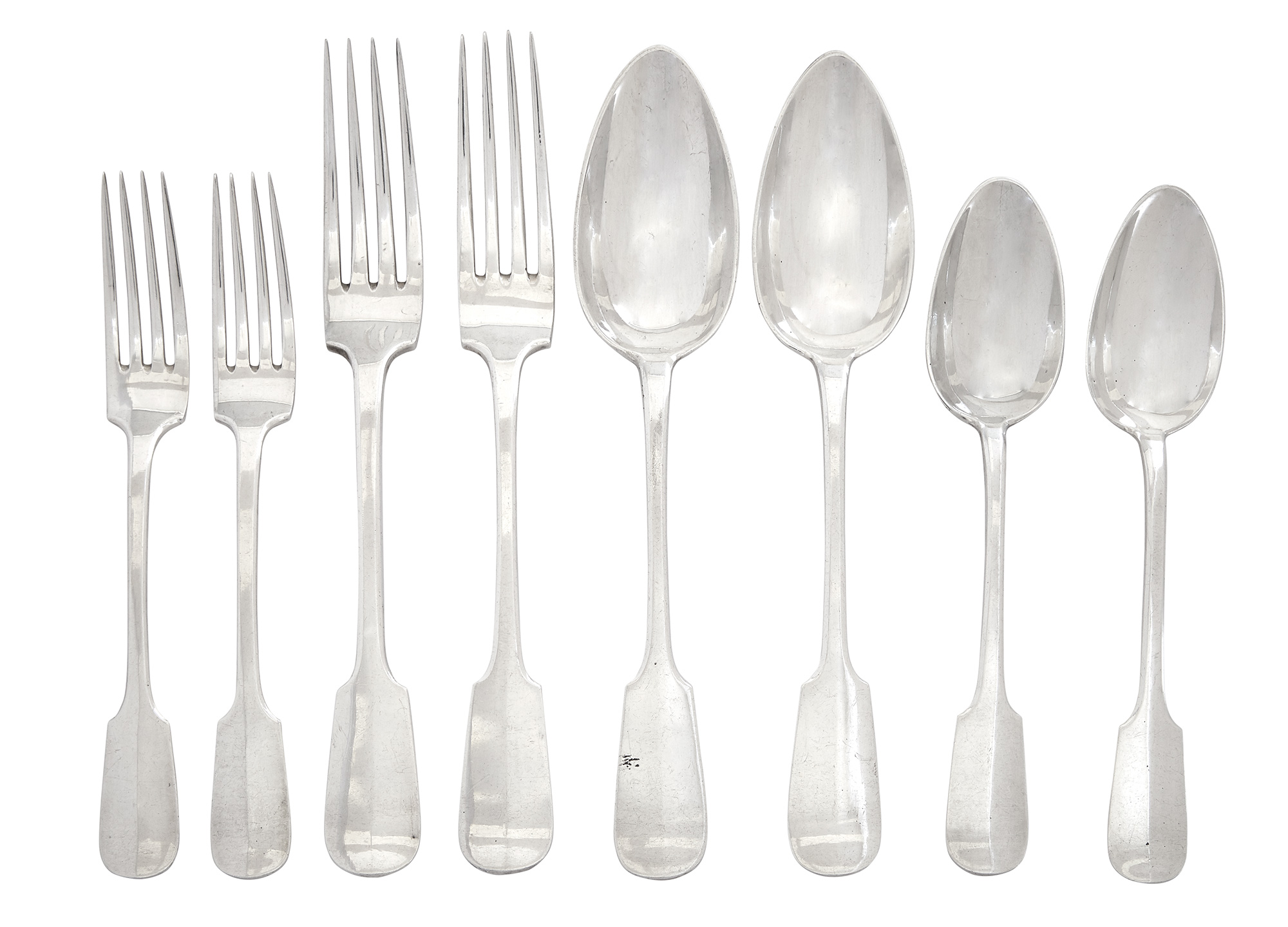 Lot image - Swiss Silver Flatware Service