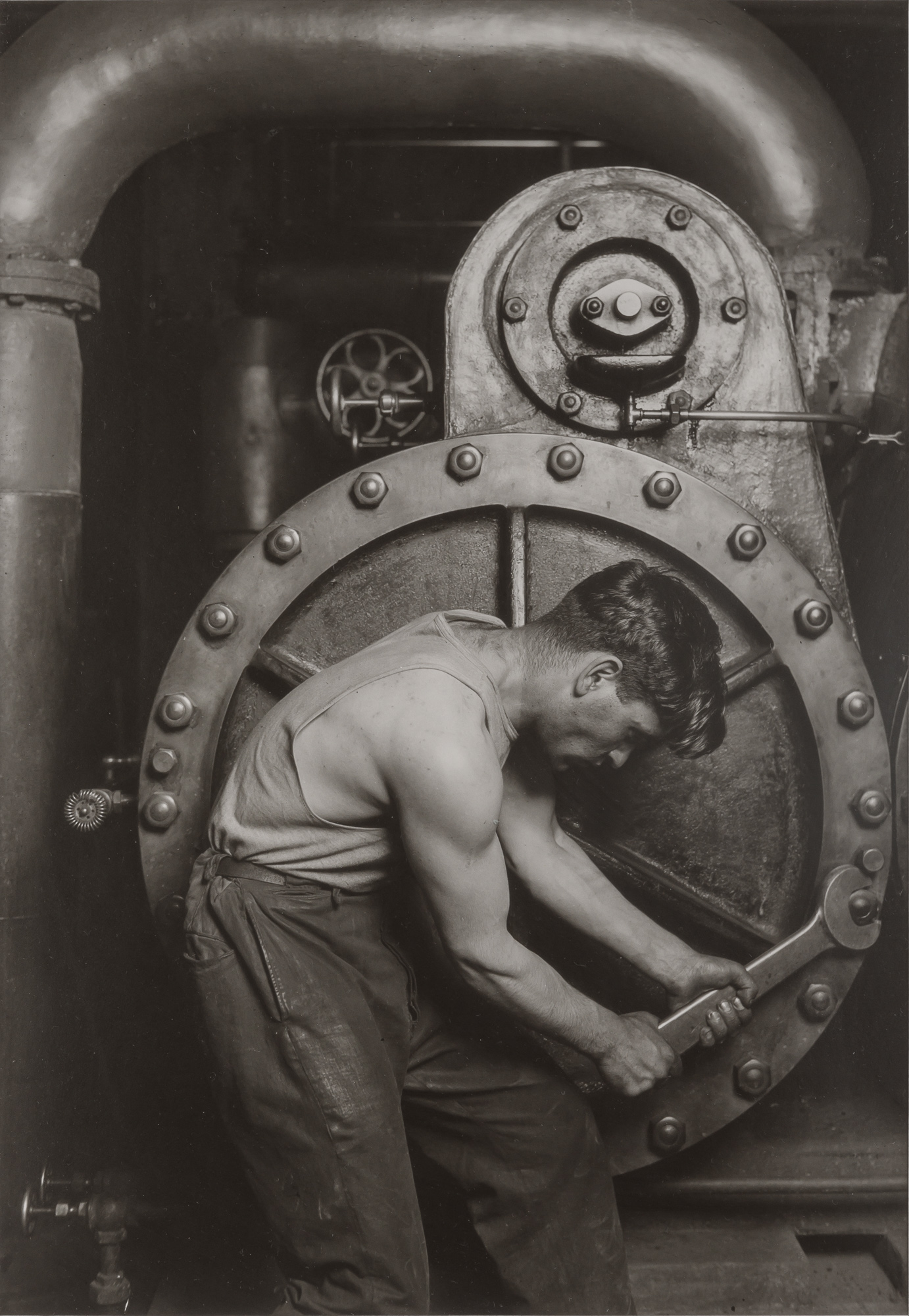 Lot image - HINE, LEWIS WICKES (1874-1940)  [Powerhouse mechanic],