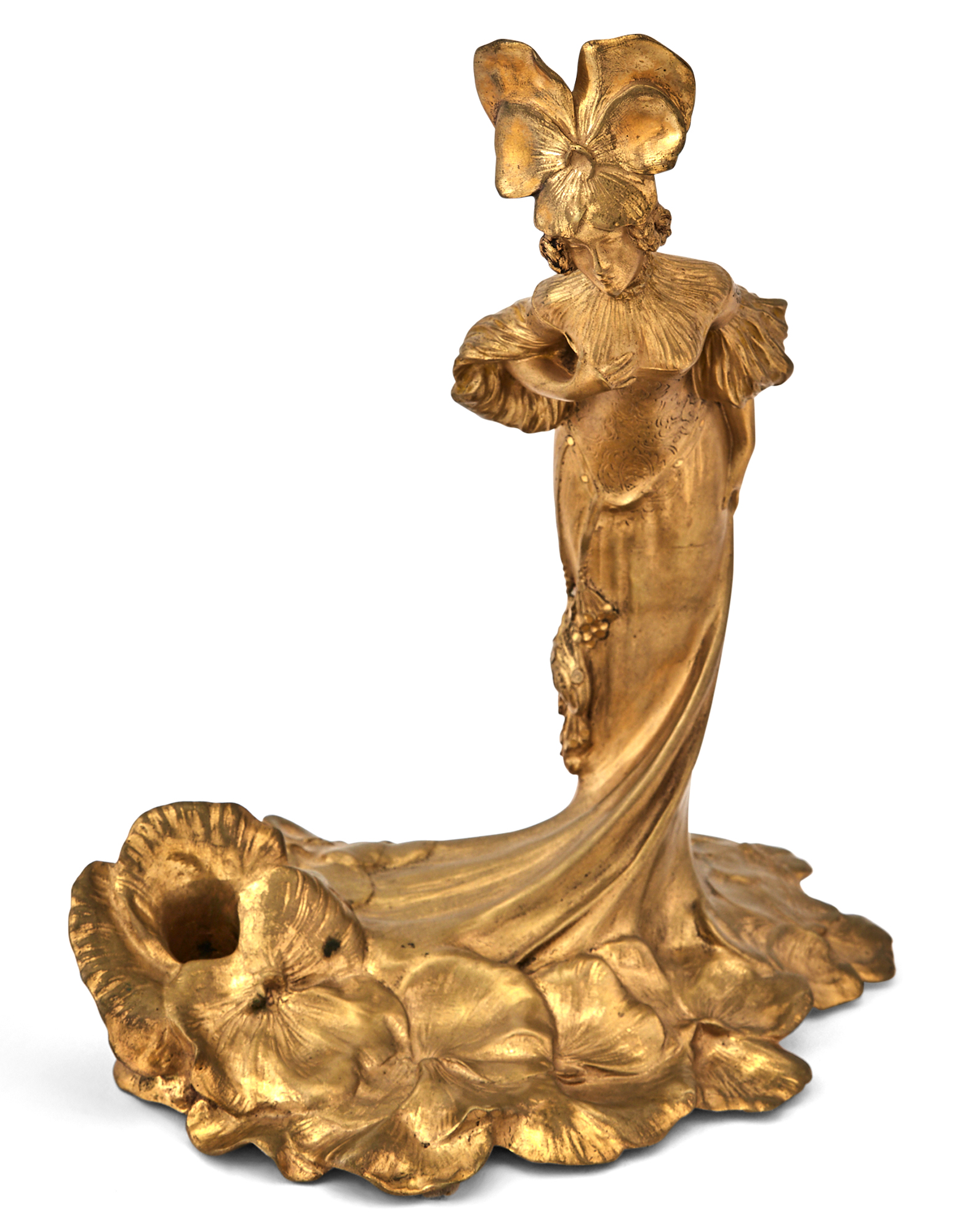 Lot image - French Art Nouveau Gilt-Bronze Figure of a Woman
